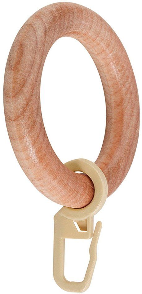GARESA Gardinenring Holzring mit Haken, Gardinenstangen, günstig online kaufen