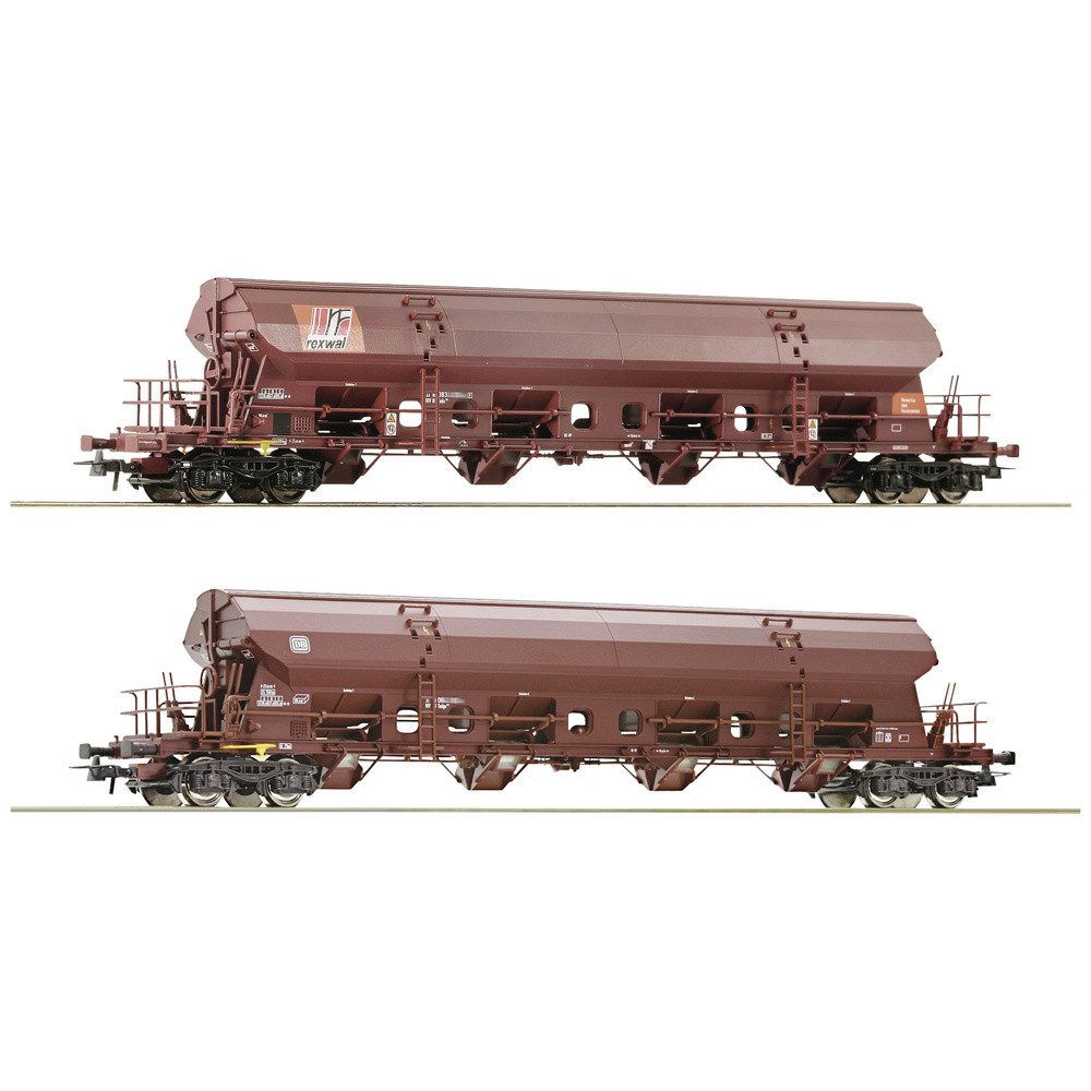Güterwagen Roco 77036 H0 2er-Set Schwenkdachwagen der DB