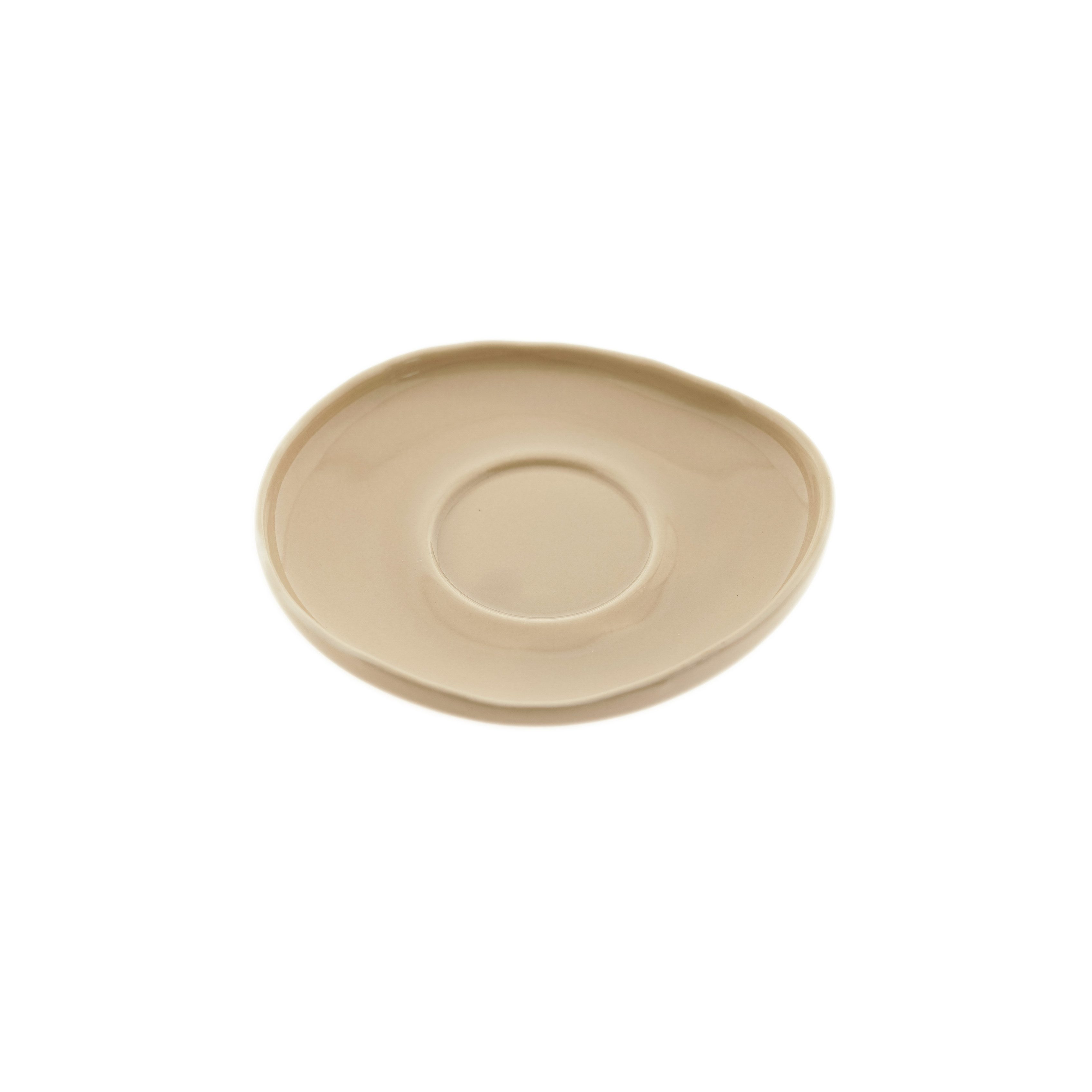 Almina Untertasse Wave Biscuit, (6 St), aus hochwertigem Porzellan, 12,5 x 1,5 cm