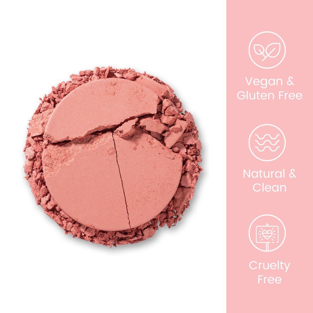 Rouge, frei, Rouge-Palette Blush, Gluten Mineral Veil Rose Natural, Mineral Vegan, Veil Clean, ETHEREAL BEAUTY® Langhaltend