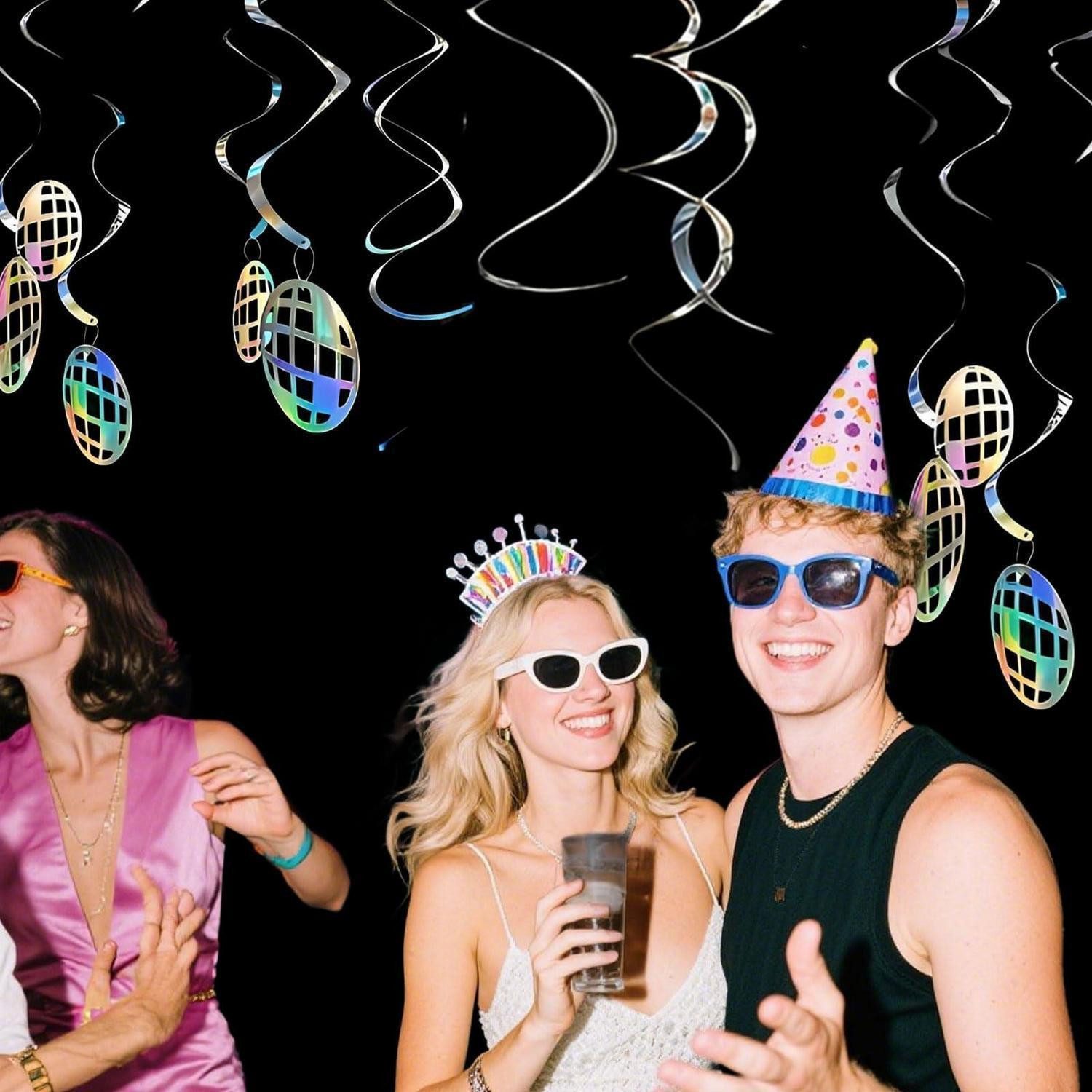 LuxusKollektion Girlande Disco Party Girlanden Discokugel 70er Jahre Deko