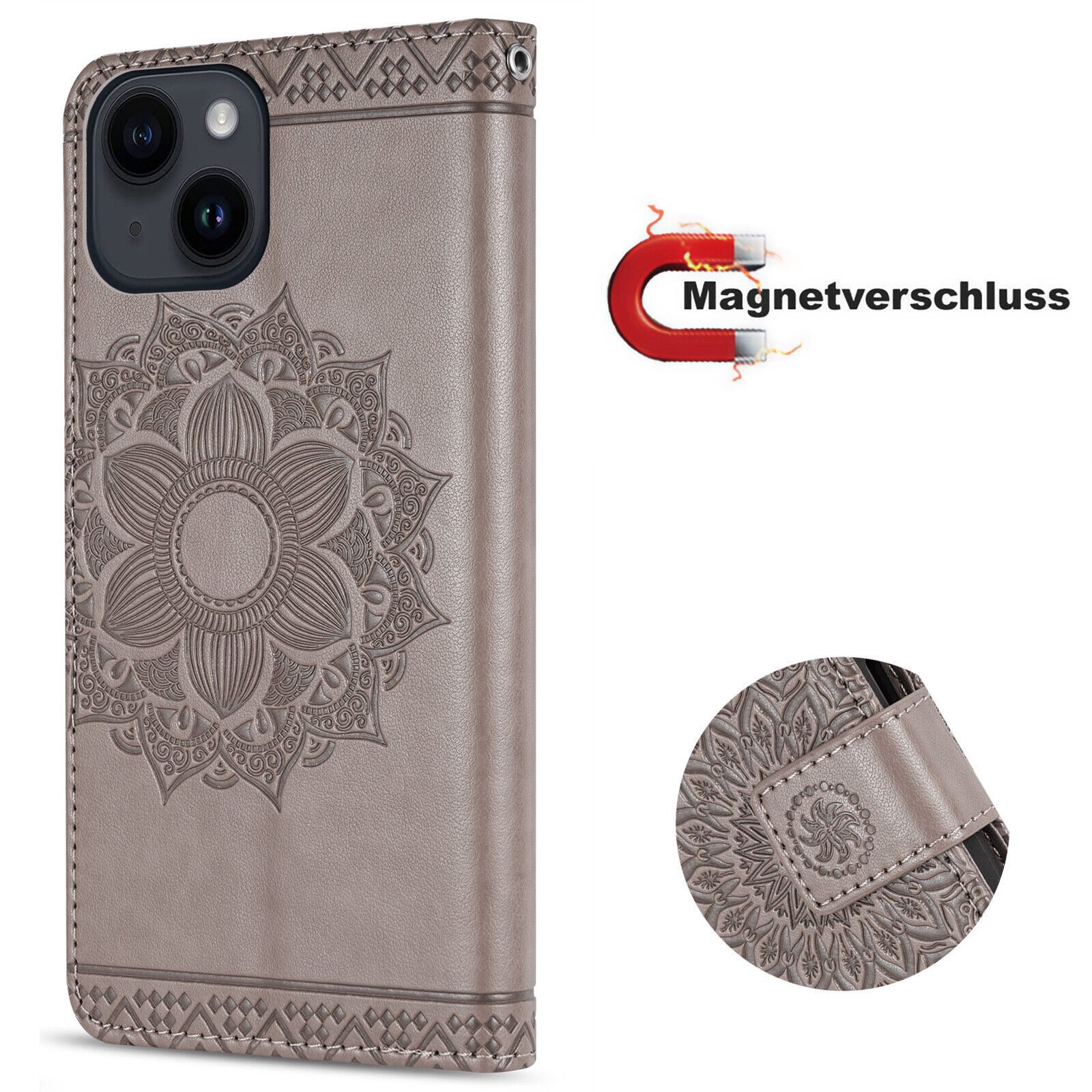 betterfon Handyhülle Handytasche für Apple iPhone 14 Klapphülle Flip Case, Wallet Case mit Kartenfächern Magnetverschluss und weicher Innenhülle – Bild 5 von 5
