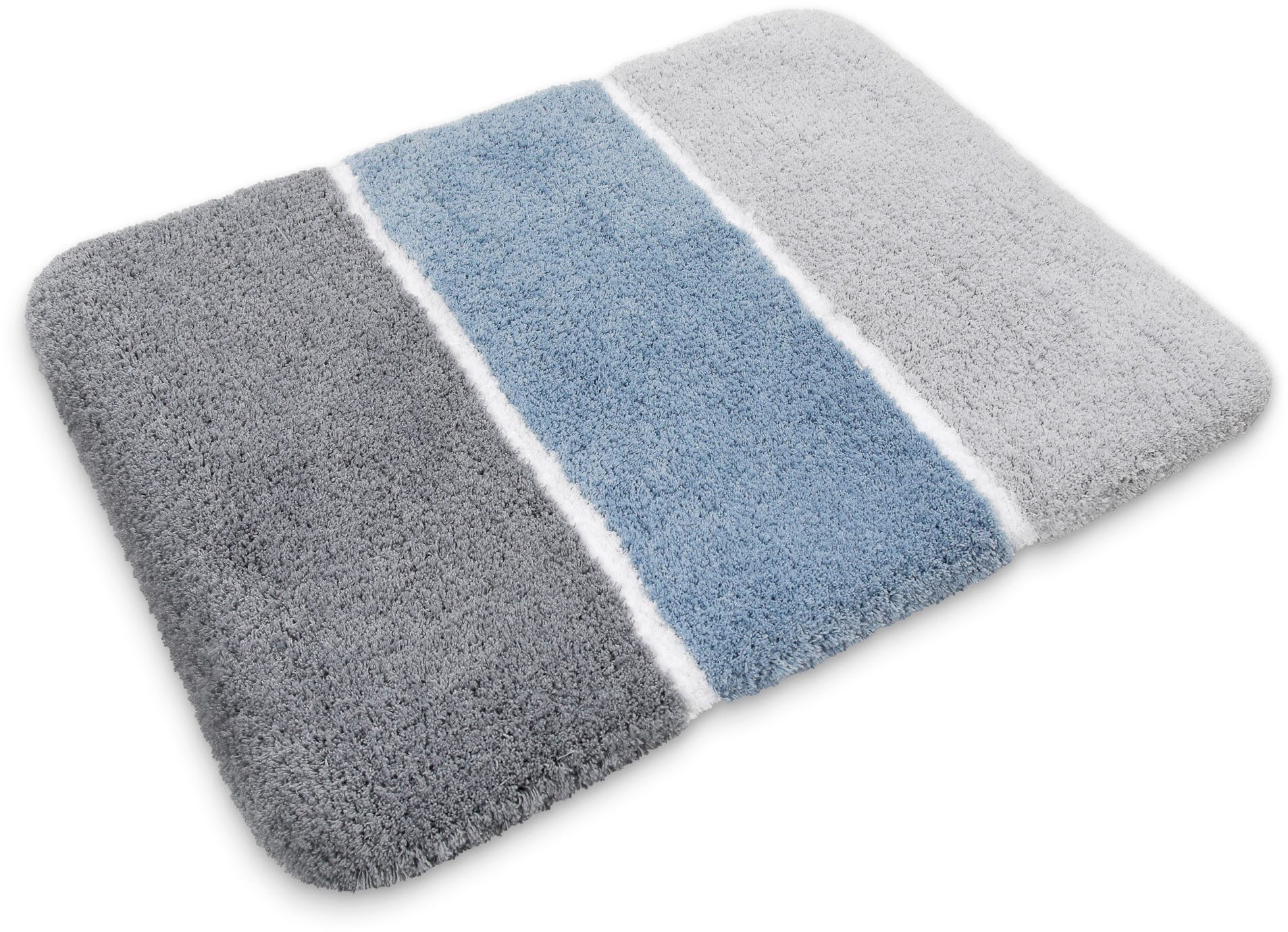 Homie Living Badematte Rio Marina, Höhe 30 mm, rutschhemmend beschichtet, schnell trocknend, fußbodenheizungsgeeignet, Polyester, rechteckig, flauschiger Badtep – Bild 3 von 5