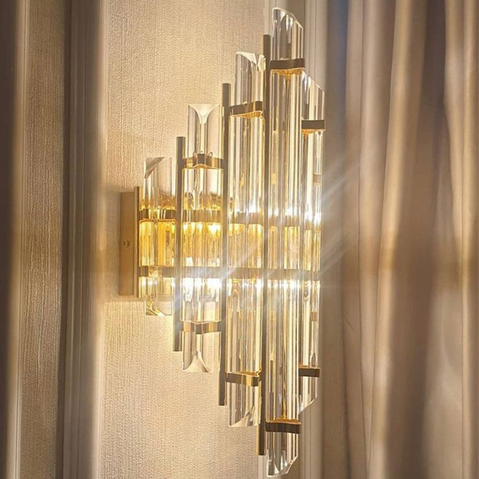 Bamyum Wandleuchte Bamyum Wandleuchte Champion Vintage Metall und Glas Wandlampe, ohne Leuchtmittel