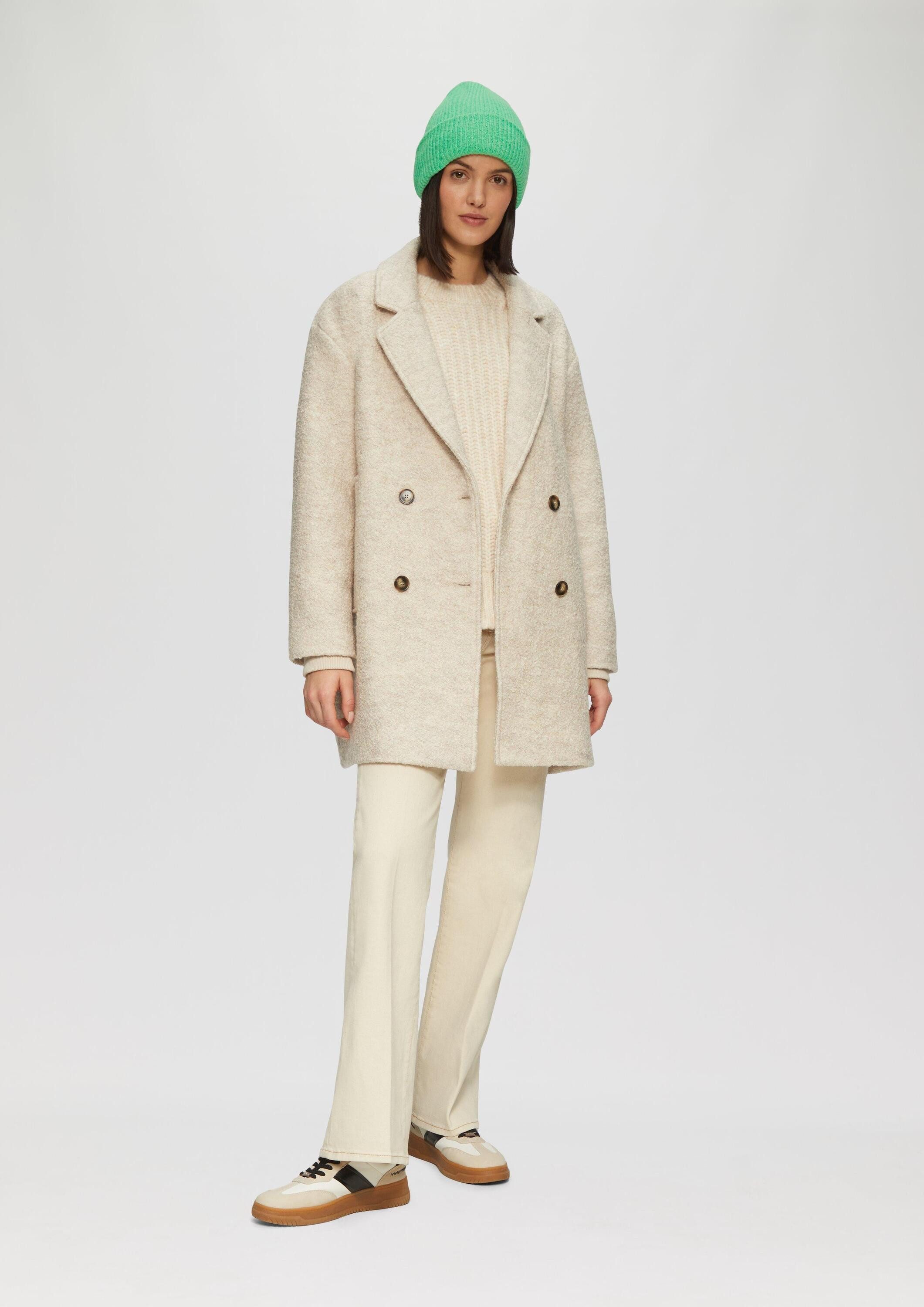 s.Oliver Strickmütze Mütze Beanie mit Umschlag und Logo-Detail günstig online kaufen