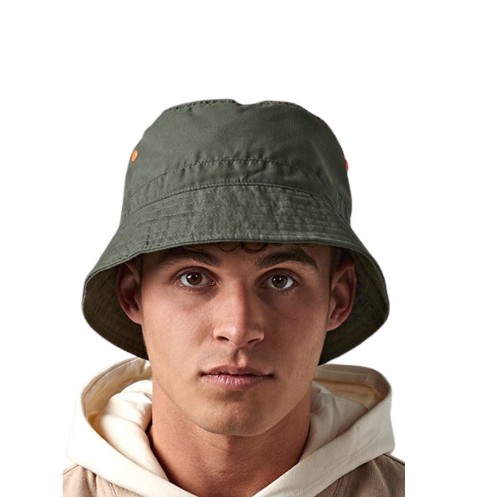 Beechfield® Fischerhut Unisex Outdoor Bucket Hat – Oliv mit Belüftung & Kordelzug