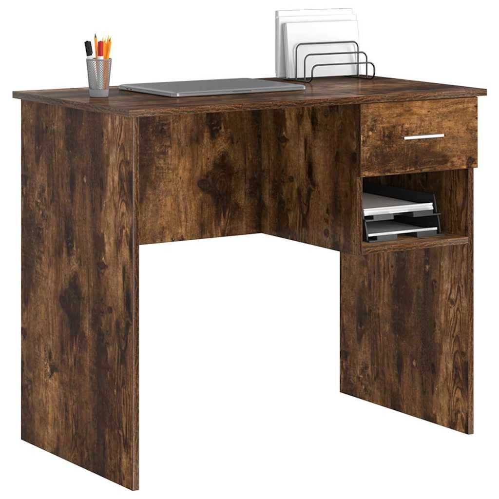 vidaXL Schreibtisch Schreibtisch Räuchereiche 90 x günstig online kaufen