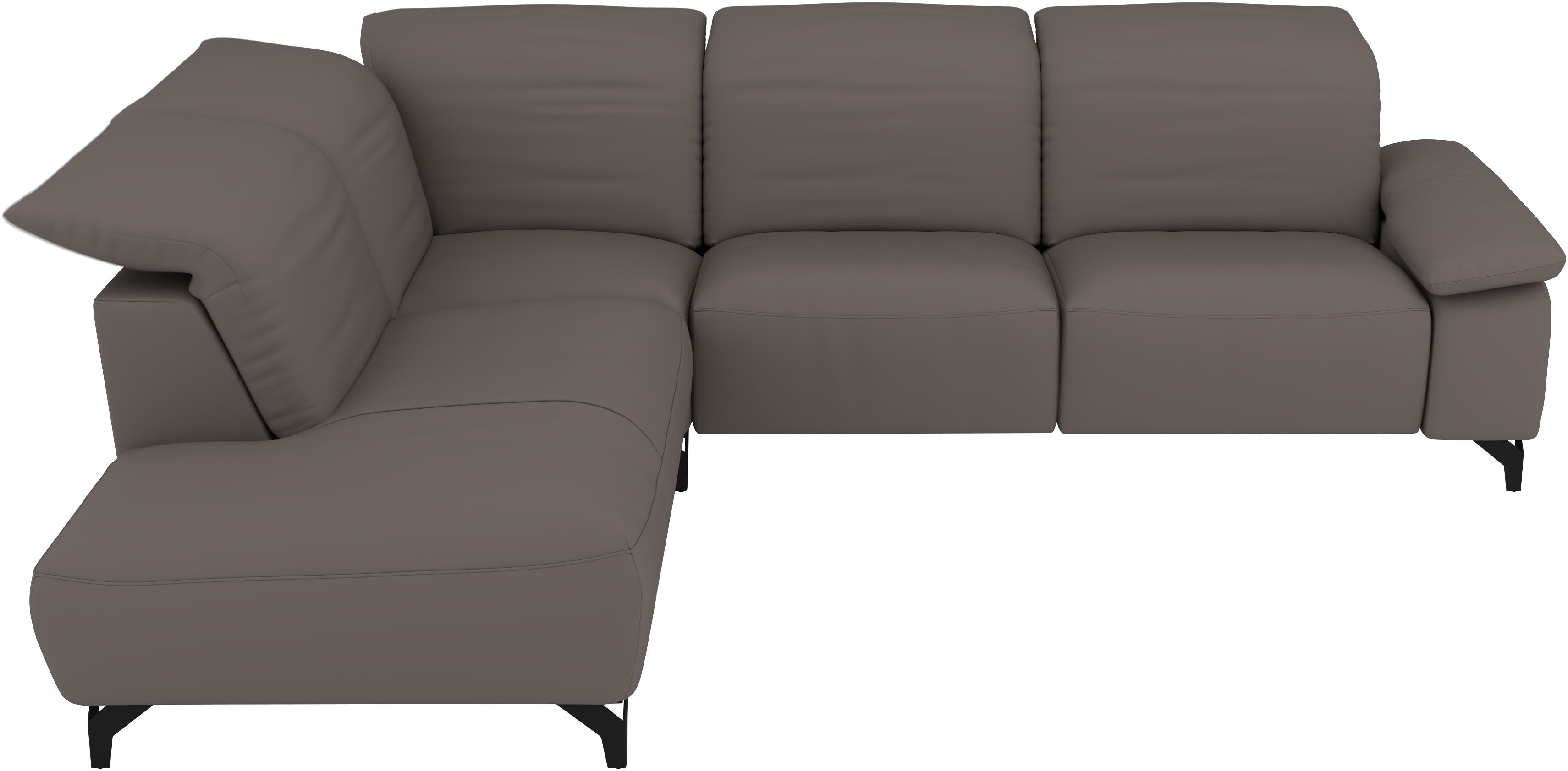 Musterring Ecksofa MR370, 3 Teile, Edles Leder in 3 Farben, Sitzkomfort nach Wahl, Maße 288 x 241 cm