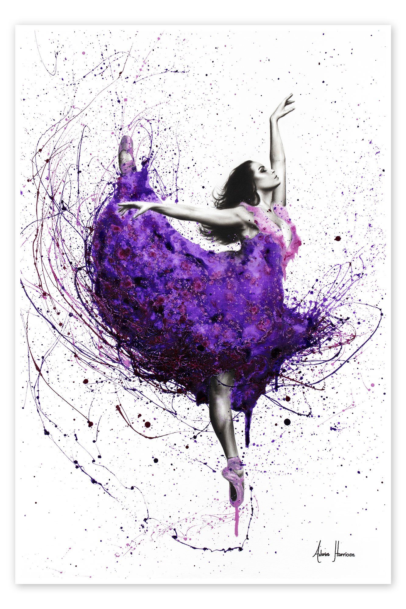 Posterlounge Poster Ashvin Harrison, Ultraviolett-Ballett, Malerei