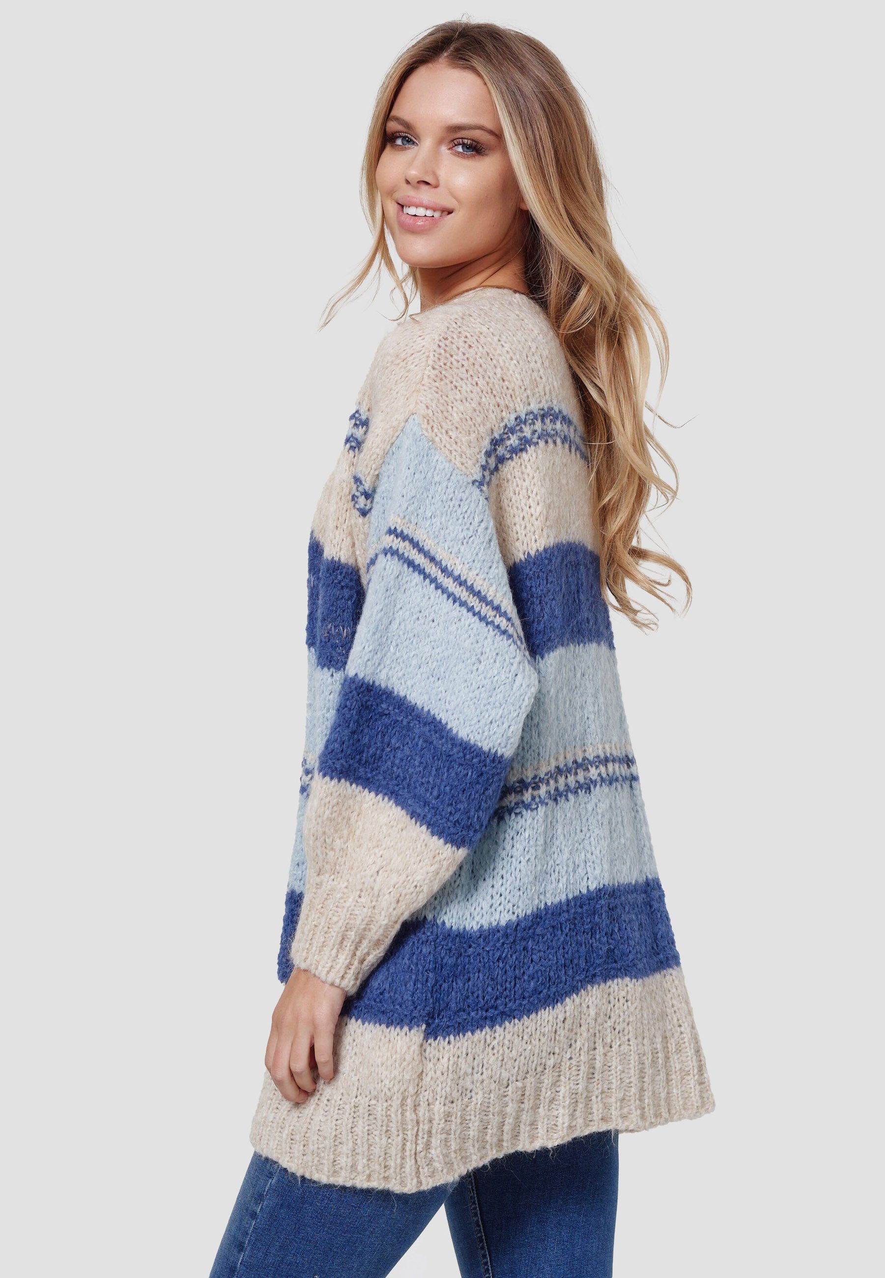 Decay Strickjacke mit trendigen Streifen