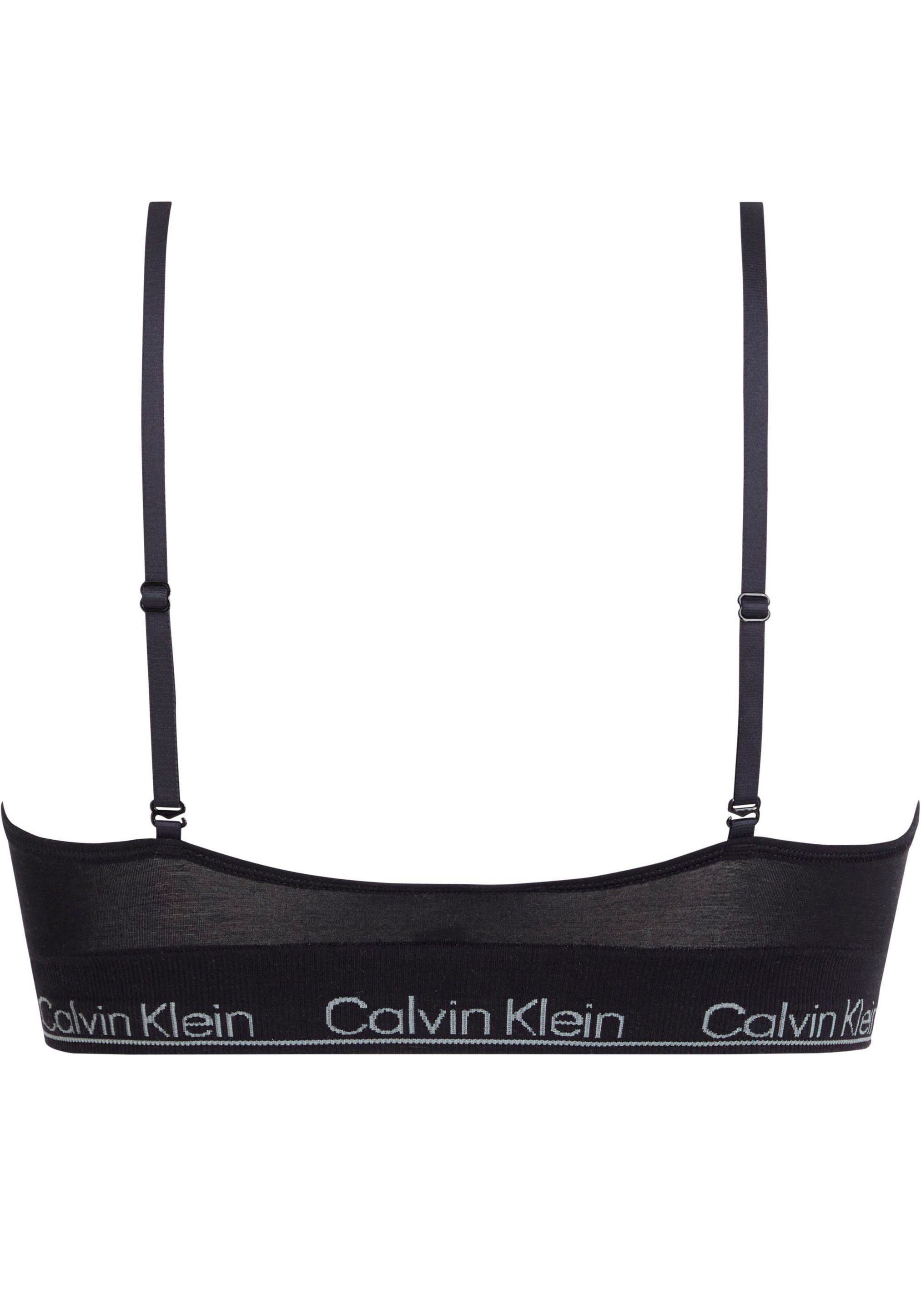 schwarz LINED Triangel-BH LGHT mit Calvin CK-Logoschriftzug Klein Underwear TRIANGLE