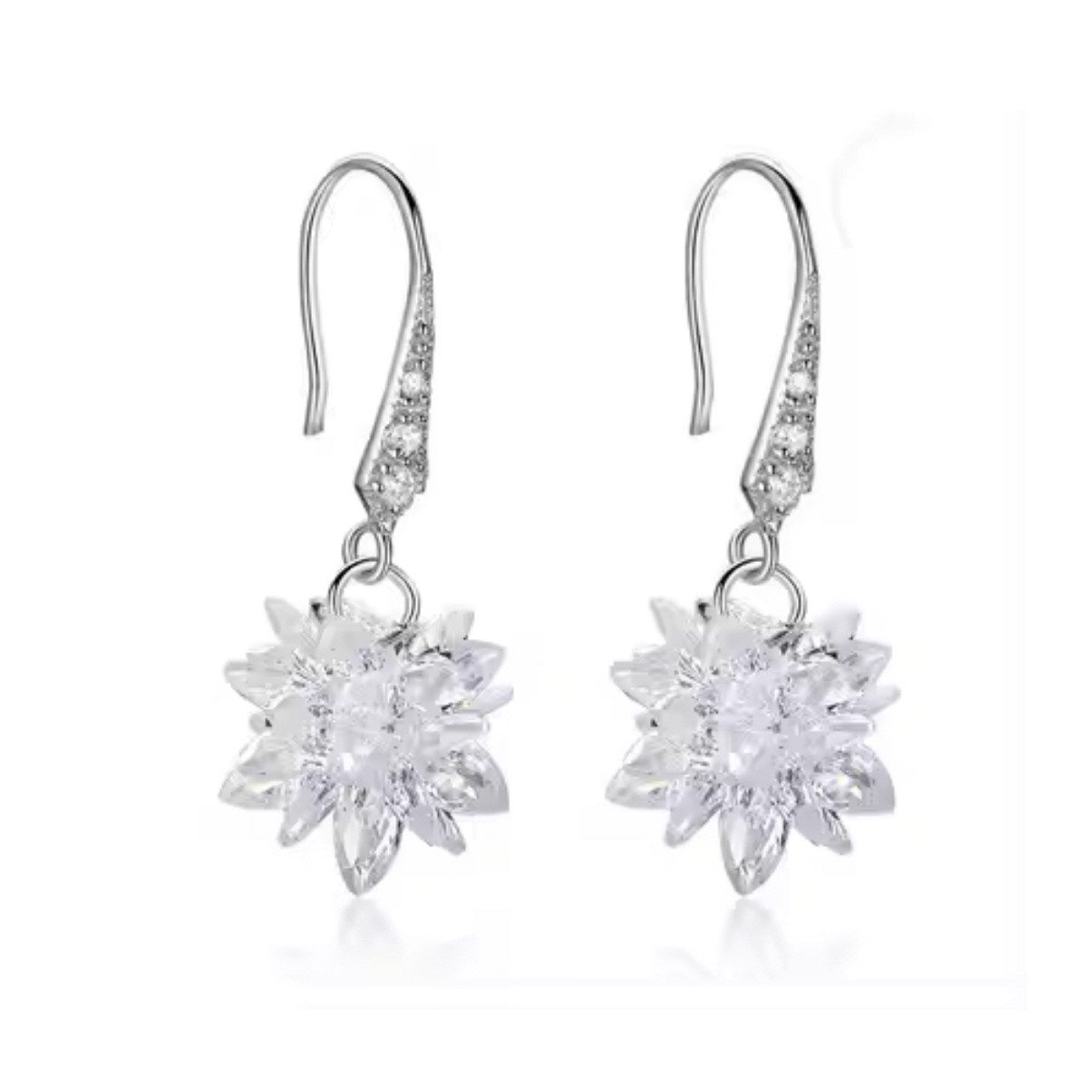 ELLAWIL Paar Ohrhaken Ohrhänger Damenohrringe Ohrhaken Schneeflocke Schneek günstig online kaufen
