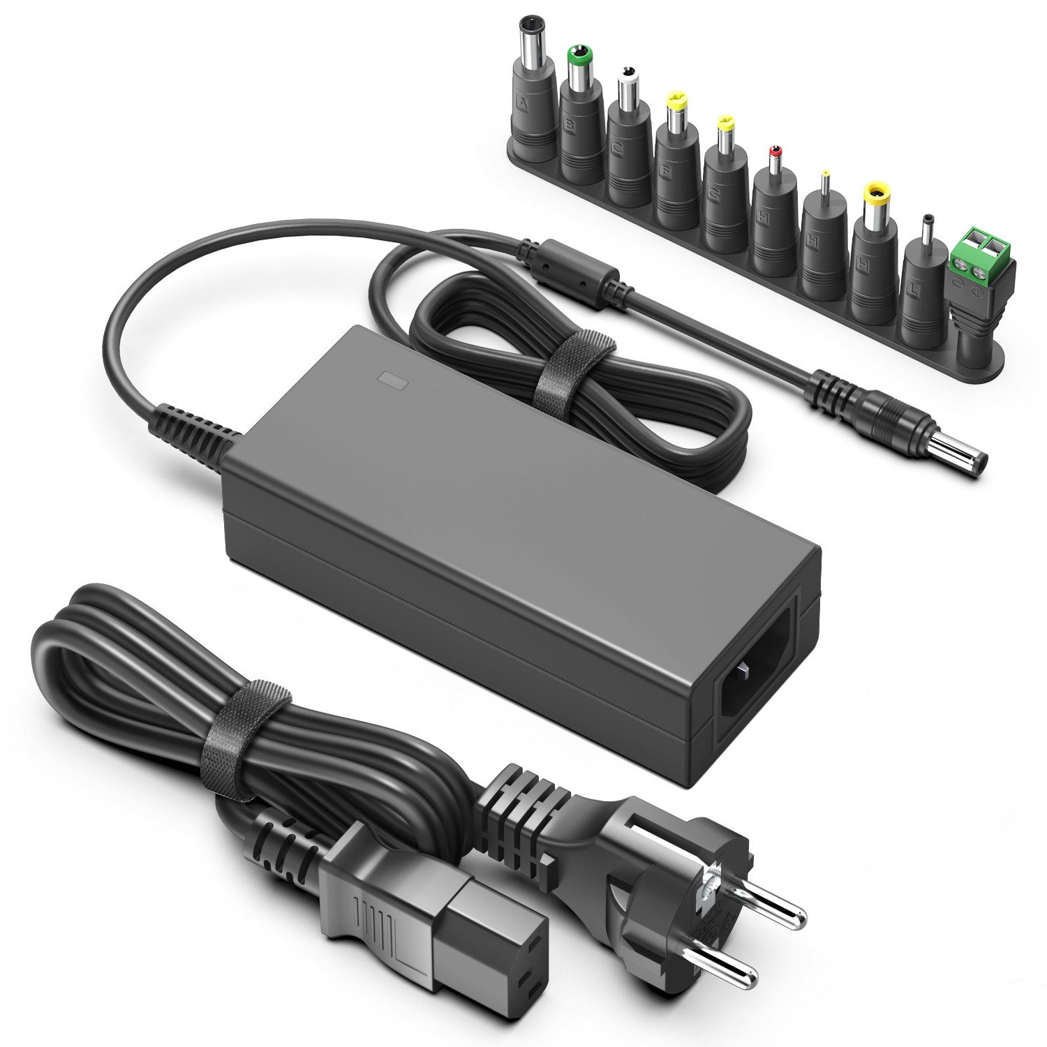 HKY 12V 5A 60W Universal Netzteil mit 10 DC Steckern AC Adapter Universal-Netzteil (für HP LCD TFT Monitor Display 2011X 2211X 2311X, inkl. 10 Adapter)