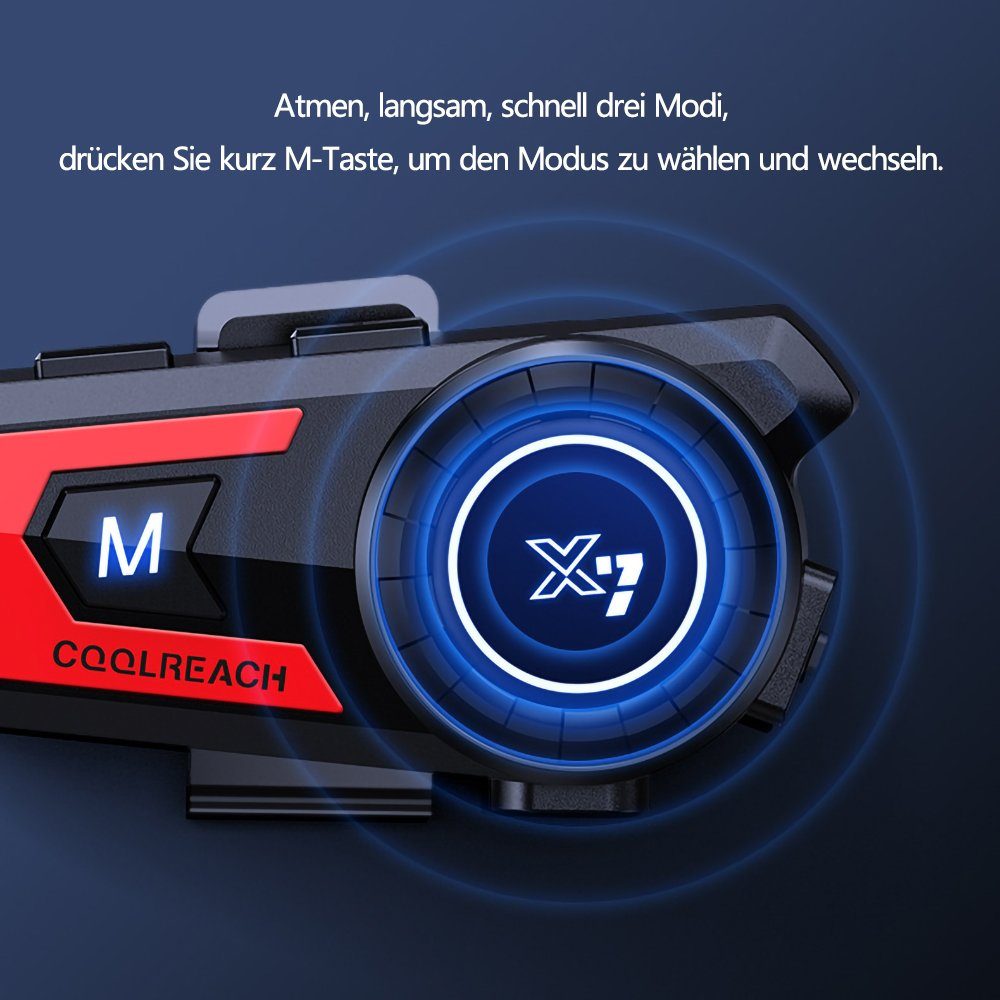 Silber Motorrad Intercom Bluetooth-Kopfhörer Kommunikationssystem Headset Motorrad GelldG