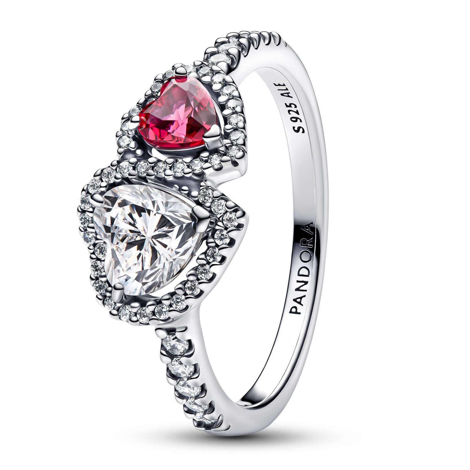 Pandora Silberring Silber- Halo Herzen günstig online kaufen