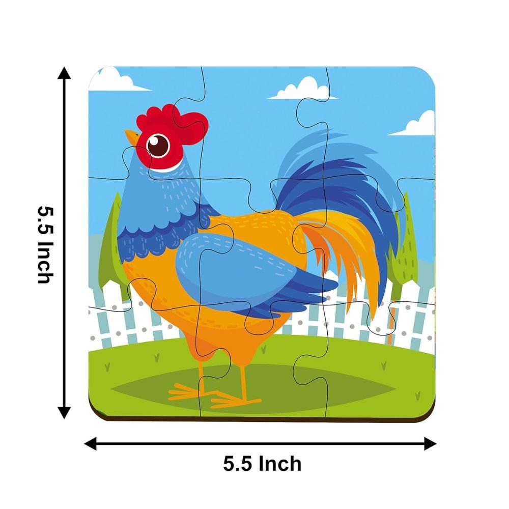 Webby Toys Puzzle 4-in-1 Holzpuzzle – 36 Teile – Lernspiel für Kleinkinder, günstig online kaufen