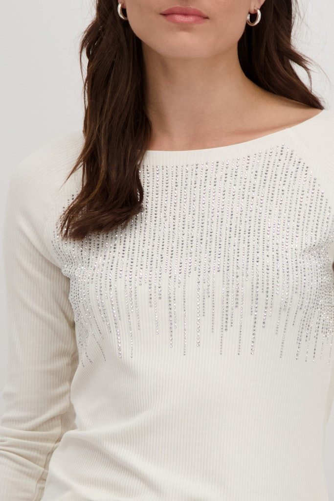 Monari Langarmshirt Pullover almond günstig online kaufen