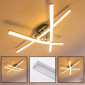 hofstein Deckenleuchte »Scurano« Deckenlampe aus Metall/Kunststoff in chrom/Weiß, 3000 Kelvin, mit 2 verstellbaren Lichtleisten, 15, 5 Watt, 1500 Lumen