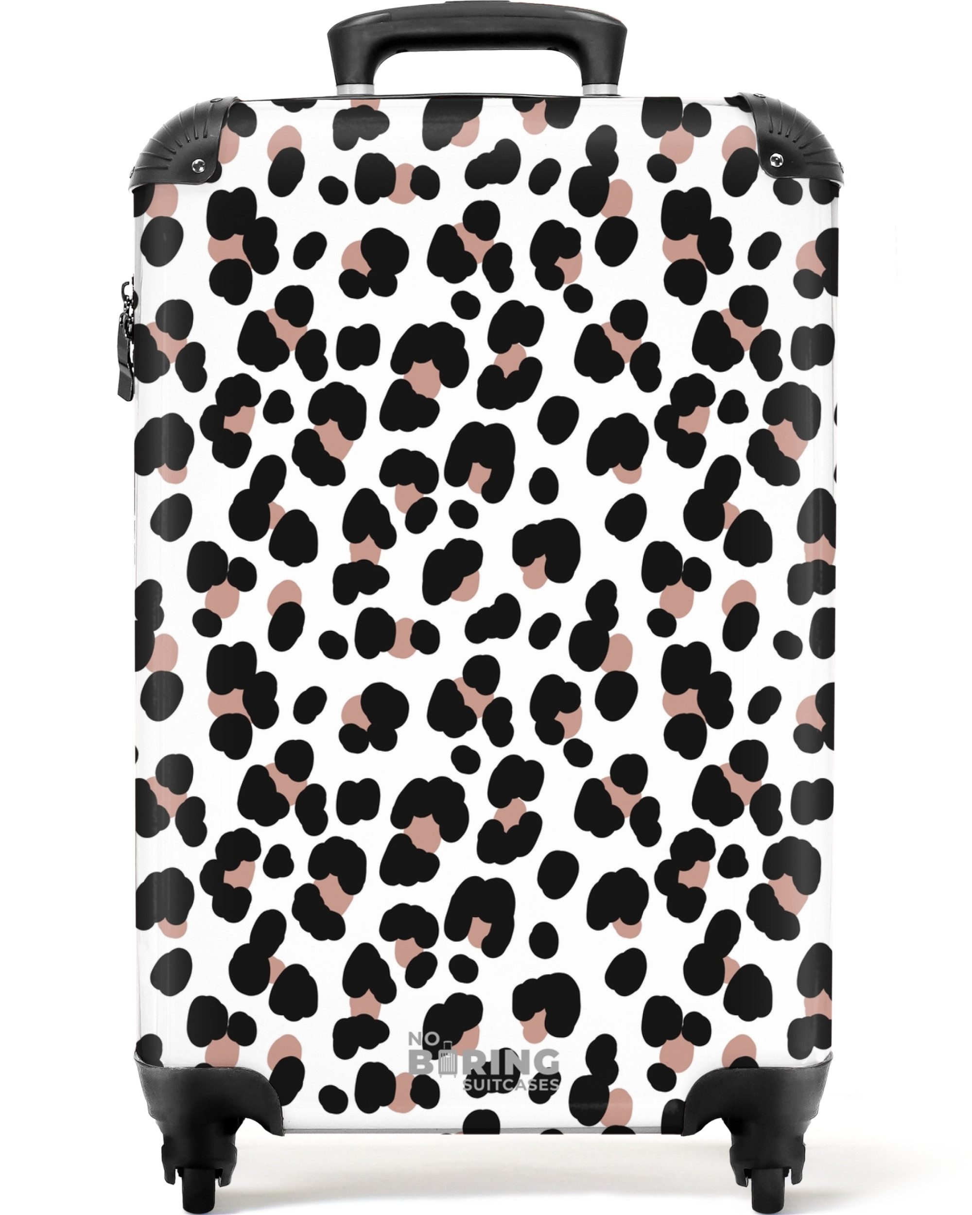 NoBoringSuitcases.com© Hartschalen-Trolley Schwarze Flecken mit weißem Hintergrund 55x35x20cm, 4 Rollen, Handgepäck Koffer & Trolleys, Luggage, Reisekoffer Frauen