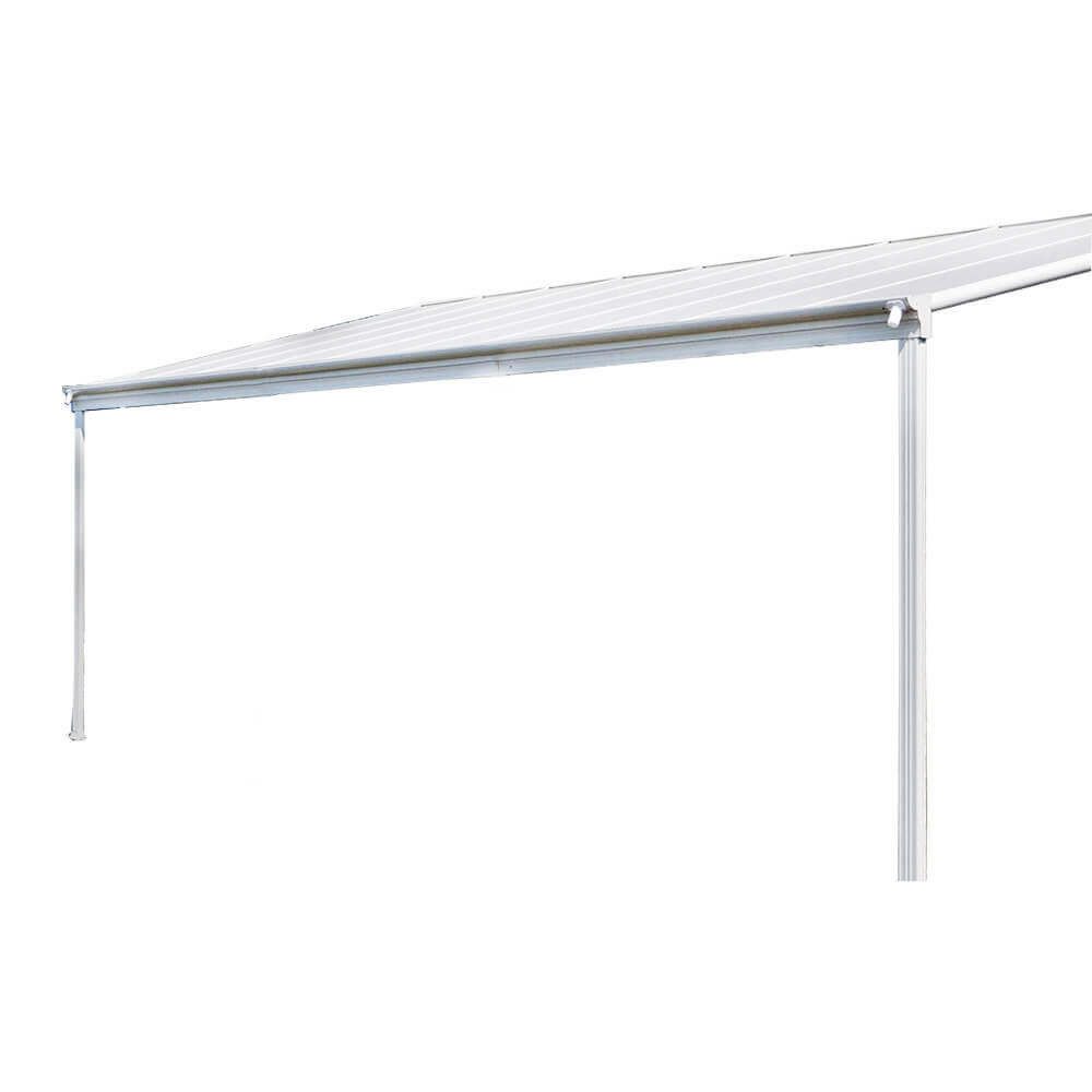 HOME DELUXE Terrassendach Terrassenüberdachung SOLIS Weiß, BxT: 312.00x303.00 cm, (inkl. Hohlkammerplatten, Montagematererial), Wintergartendach Verandaüberdachung Vordach