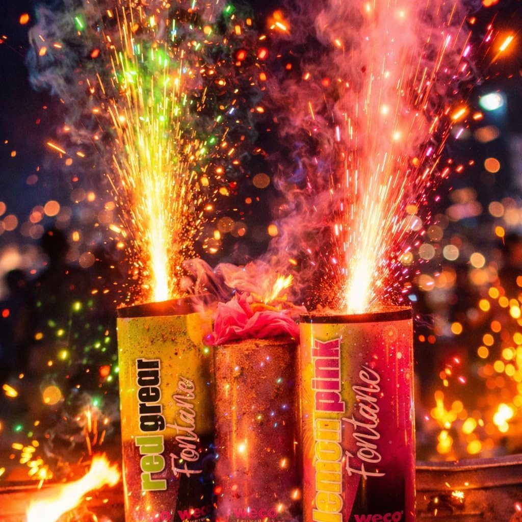 happy sparks® Geburtstagskerze Silvester & Neujahr Jugendfeuerwerk Set - Neujahr Party (Set, Set)