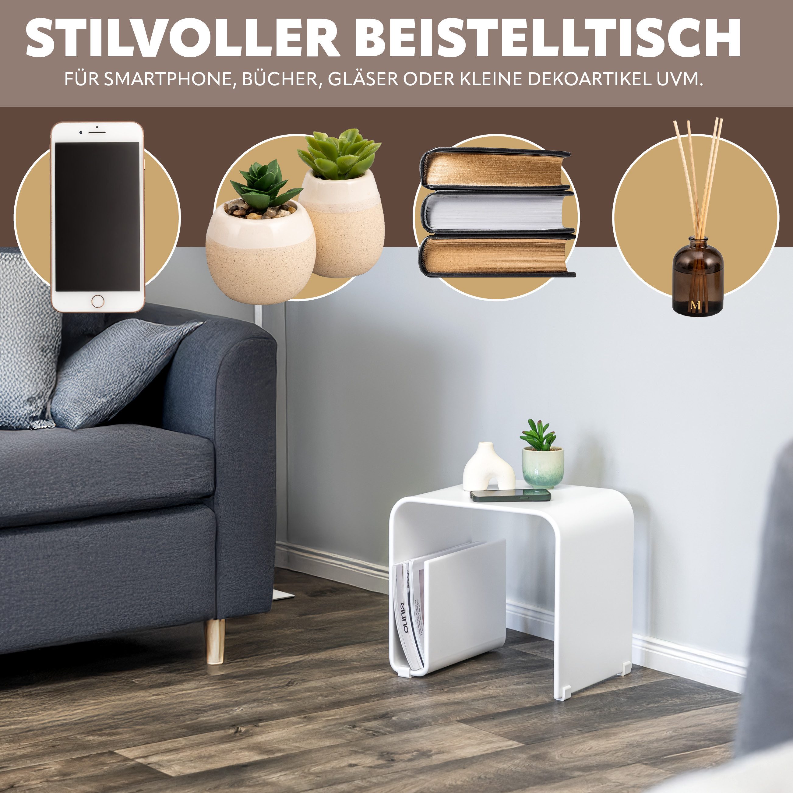 eluno Beistelltisch 2in1 aus Acryl mit günstig online kaufen