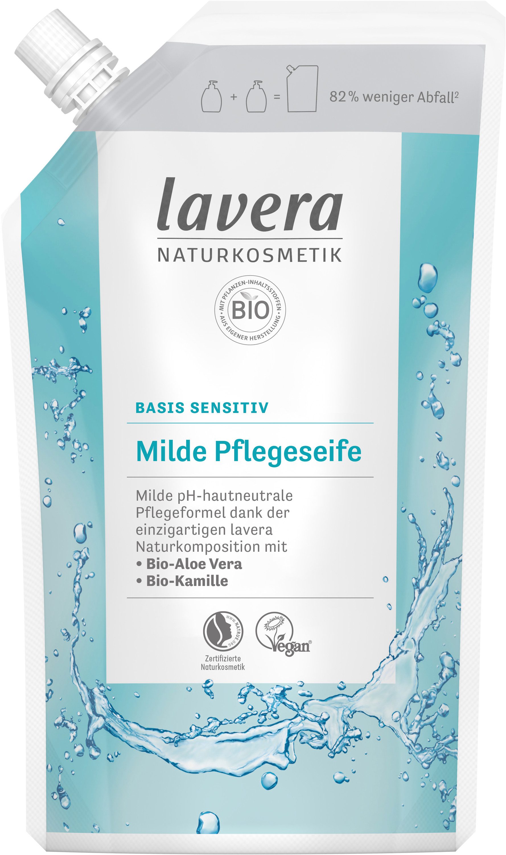 lavera Handseife Nachfüllbeutel basis sensitive milde Pflegeseife, 1-tlg.