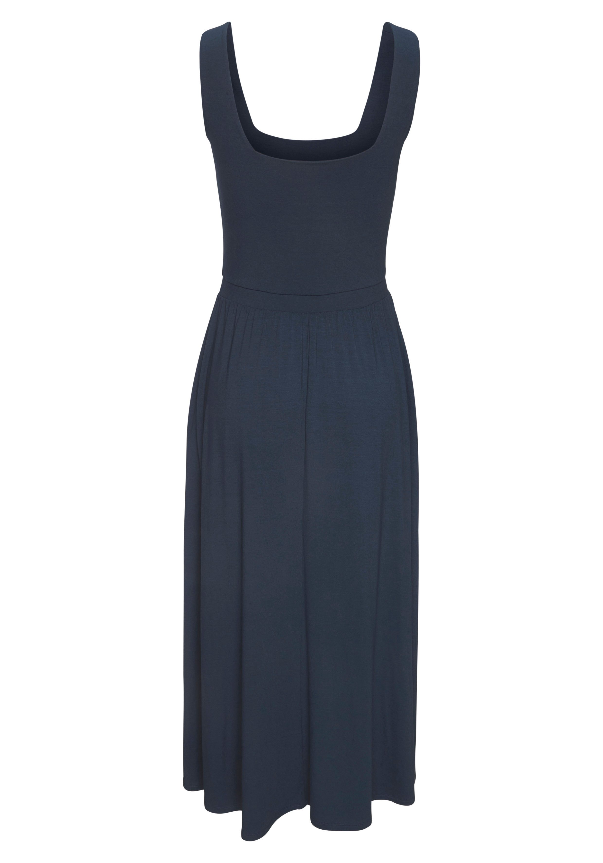 Vivance Midikleid mit Taschen aus weicher Viskose-Stretch-Qualität luftiges Jerseykleid, Basickleid, elegantes Sommerkleid, Trägerkleid. € 39,99