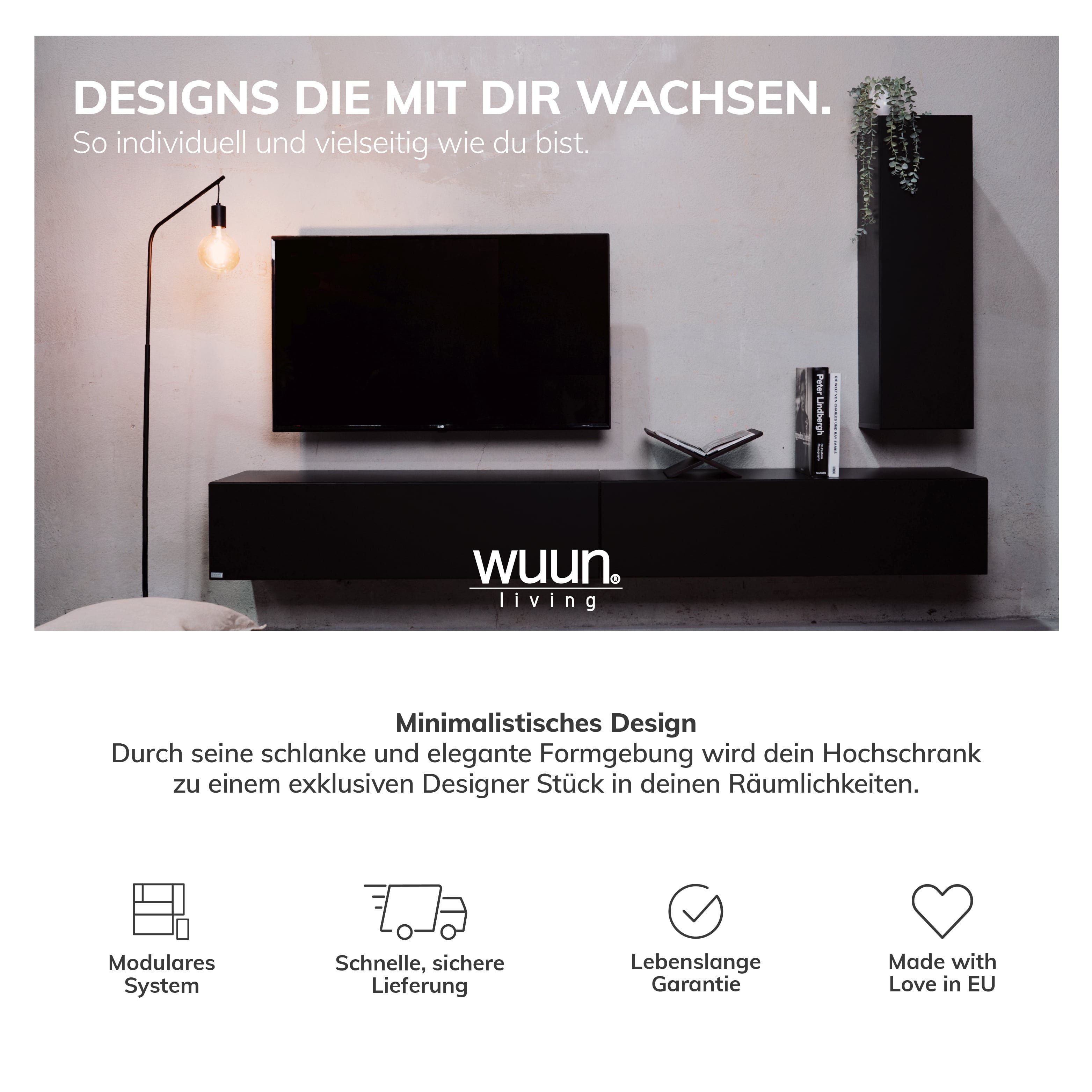 Wuun TV-Board Wuun® Somero Lowboard Tv-Board Wohnwand SW5 günstig online kaufen