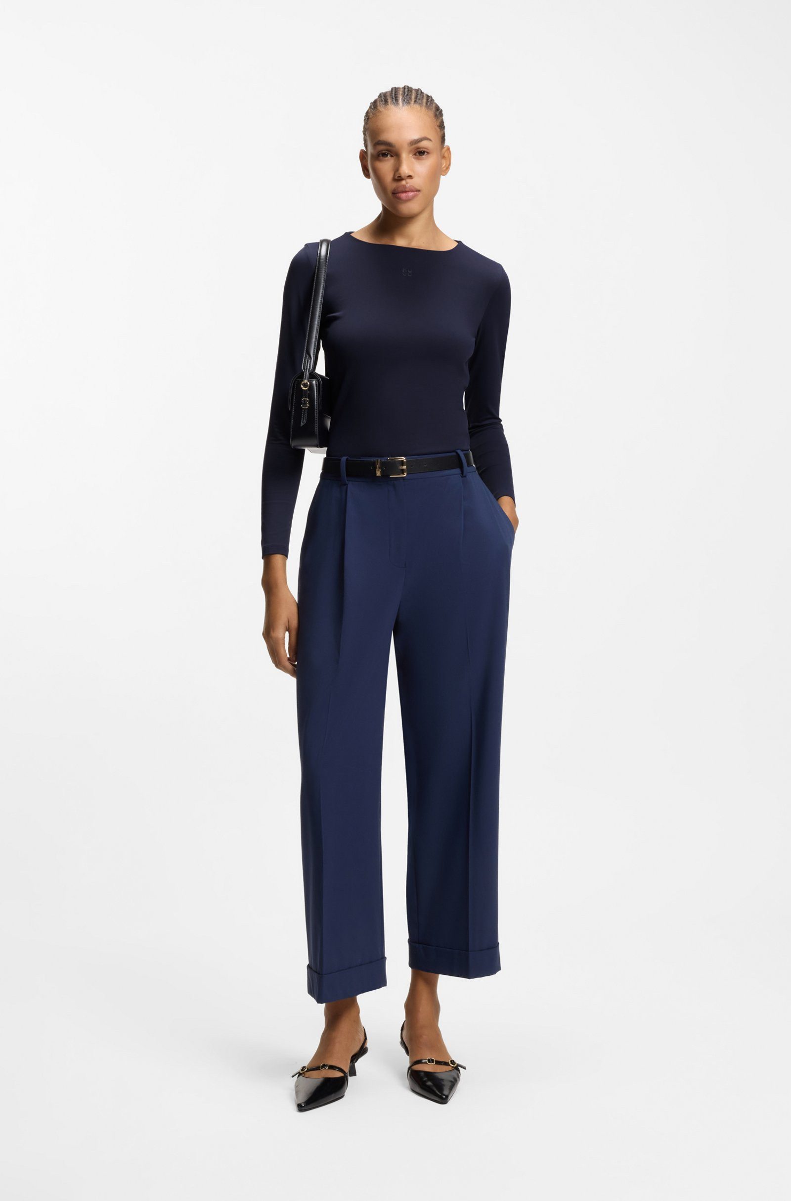 HUGO Trägertop Dasiia mit Stack-Logo-Print (1-tlg)