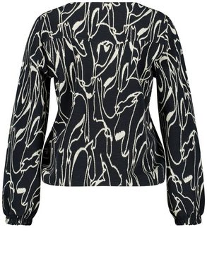 GERRY WEBER Langarmshirt Blusenshirt aus Jacquard mit elastischem Tunnelband