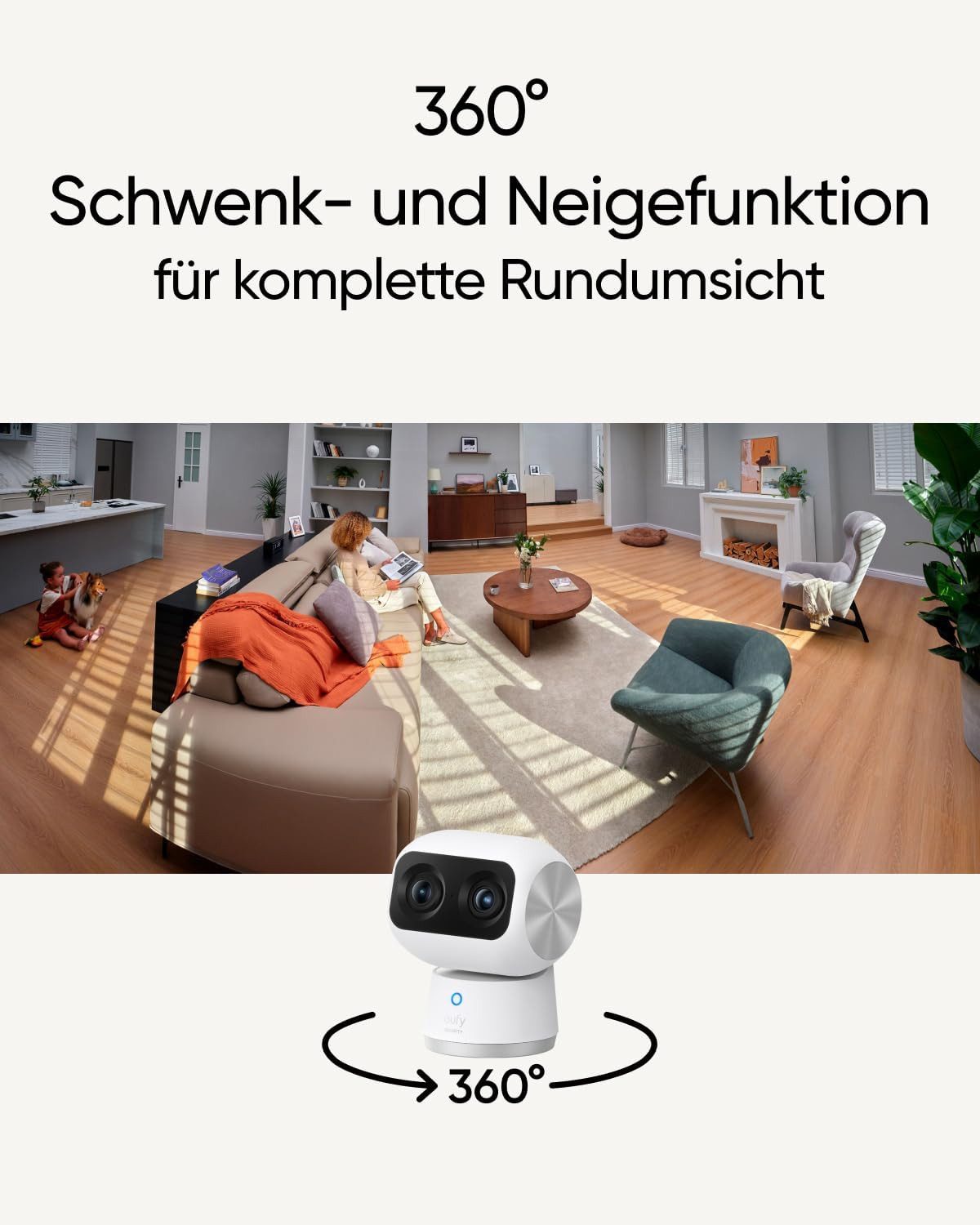 Anker eufy Überwachungskamera eufy Indoor Cam S350 (Innenbereich, 1-tlg) – Bild 5 von 5