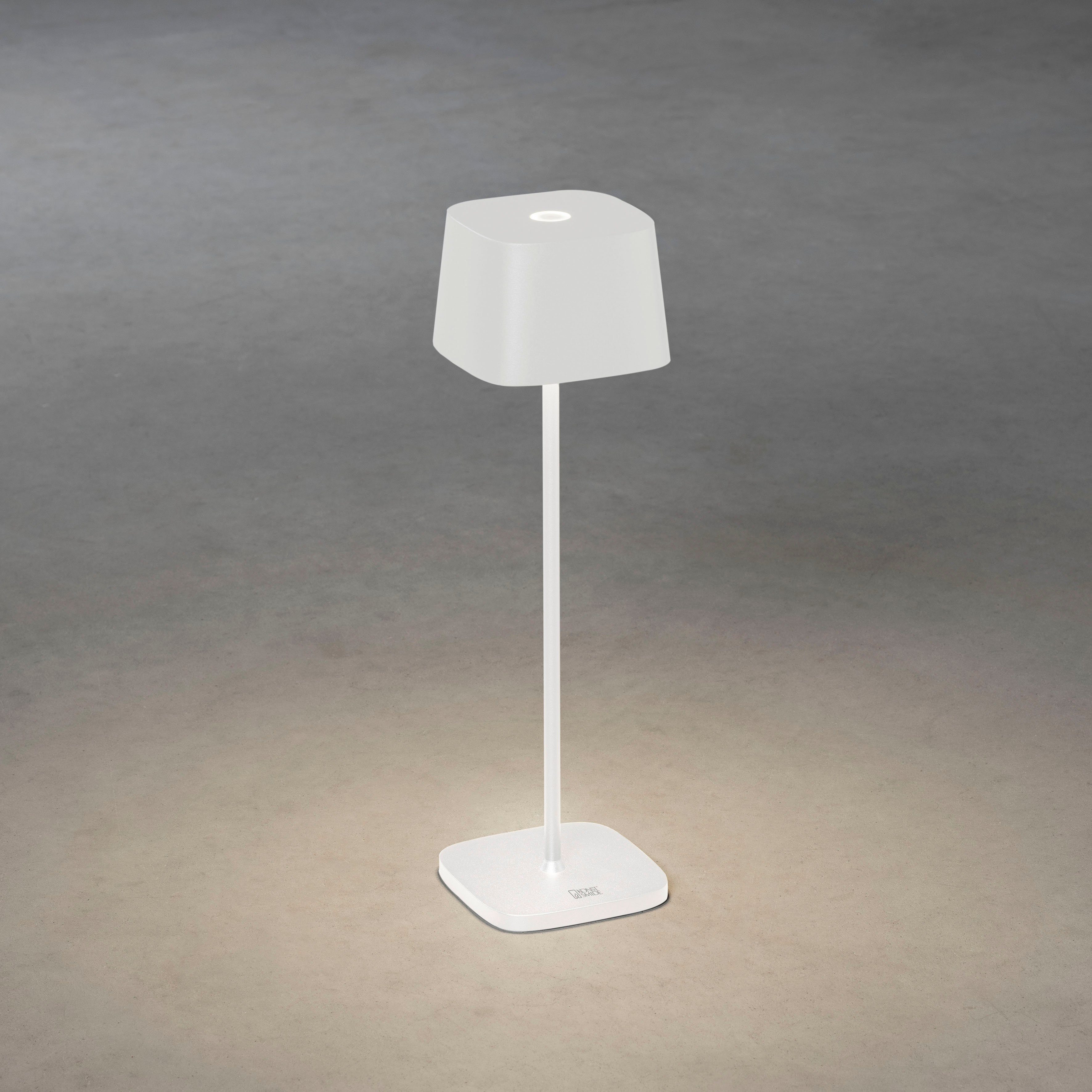 KONSTSMIDE LED Tischleuchte Capri, fest Capri LED LED Warmweiß, weiss, integriert, Farbtemperatur, USB-Tischleuchte dimmbar
