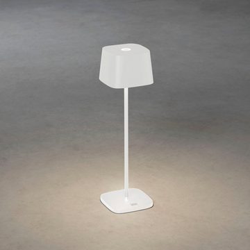 KONSTSMIDE LED Tischleuchte Capri, LED fest integriert, Warmweiß, Capri LED USB-Tischleuchte weiss, Farbtemperatur, dimmbar
