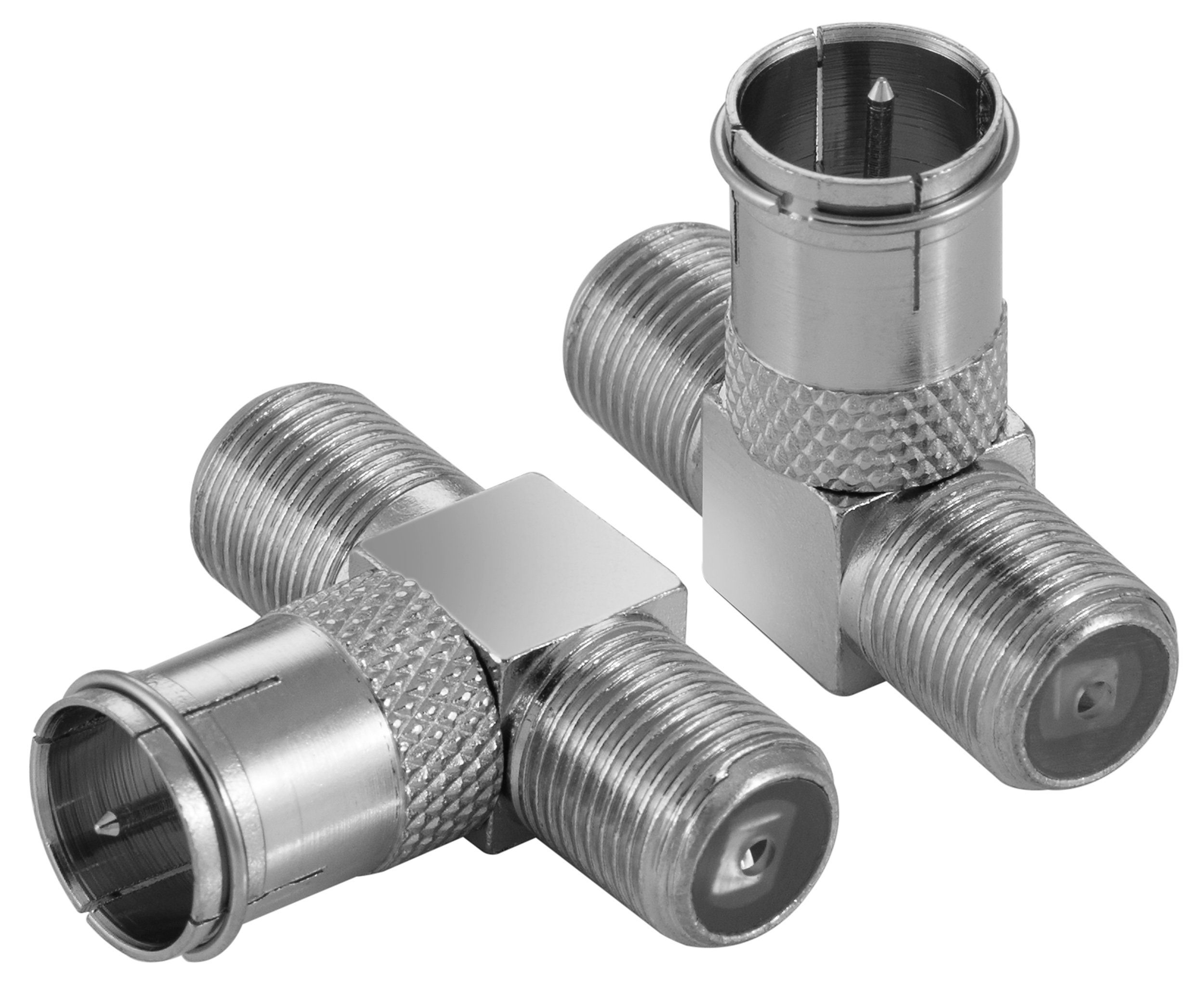 Poppstar SAT-Kabel, F-Stecker, Erlaubt den Anschluss zweier Endgeräte an einem F-Stecker