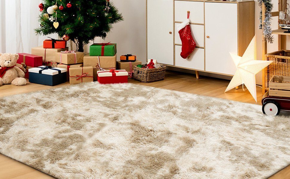 Simloveve Langflor-Teppich Superweicher flauschiger moderner Schlafzimmerte günstig online kaufen