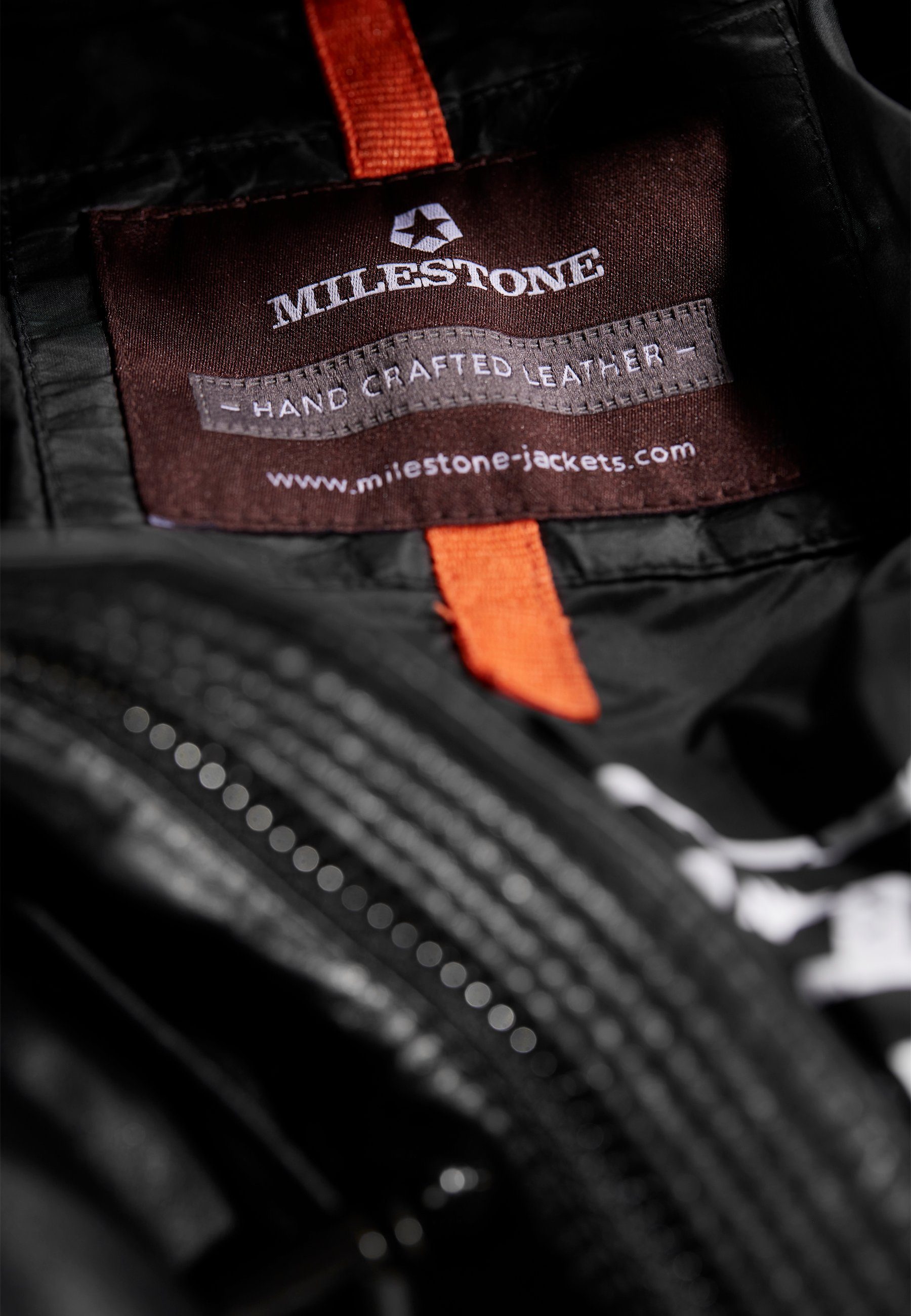 Milestone Ledermantel MSPiero gefüttert aus Lammleder mit abnehmbarer Kapuze