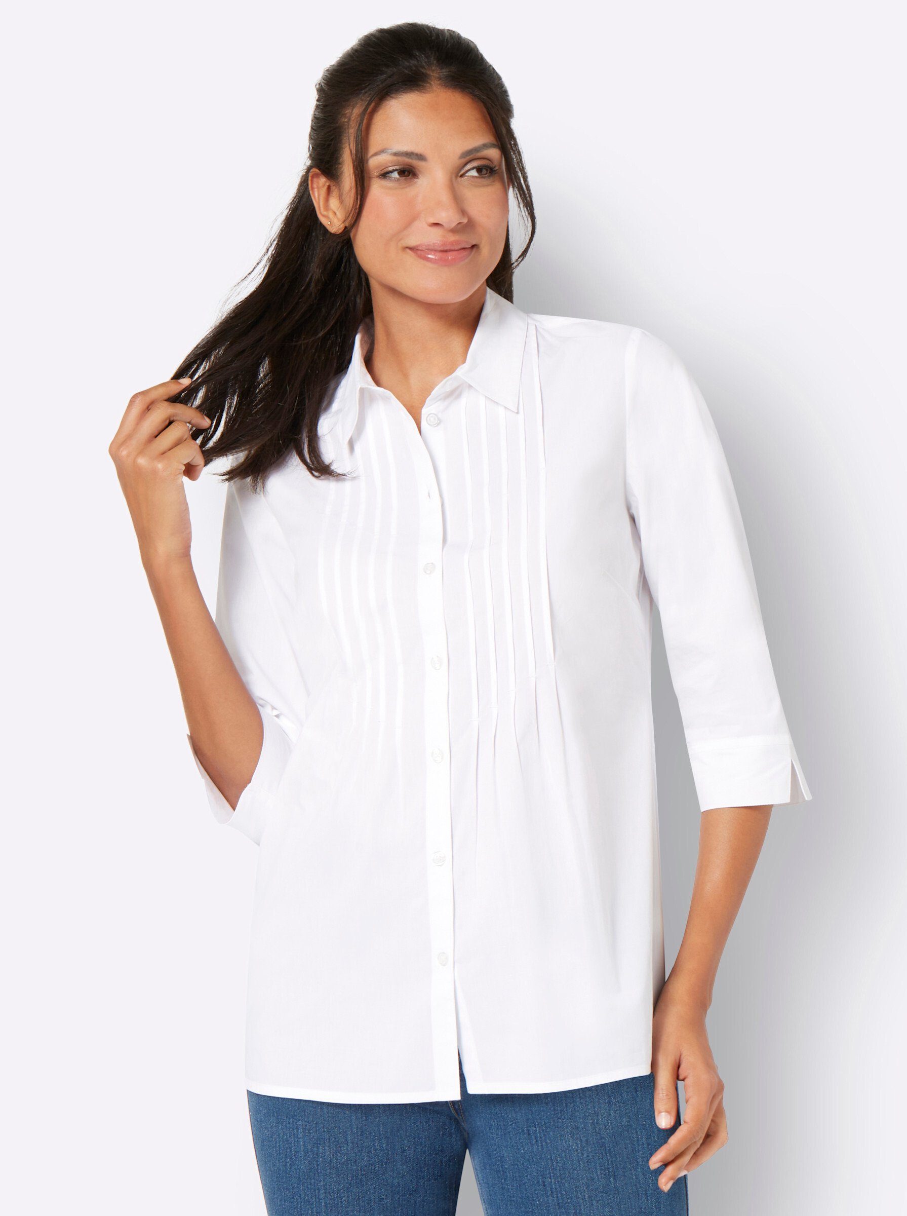 Klassische Bluse Longbluse
