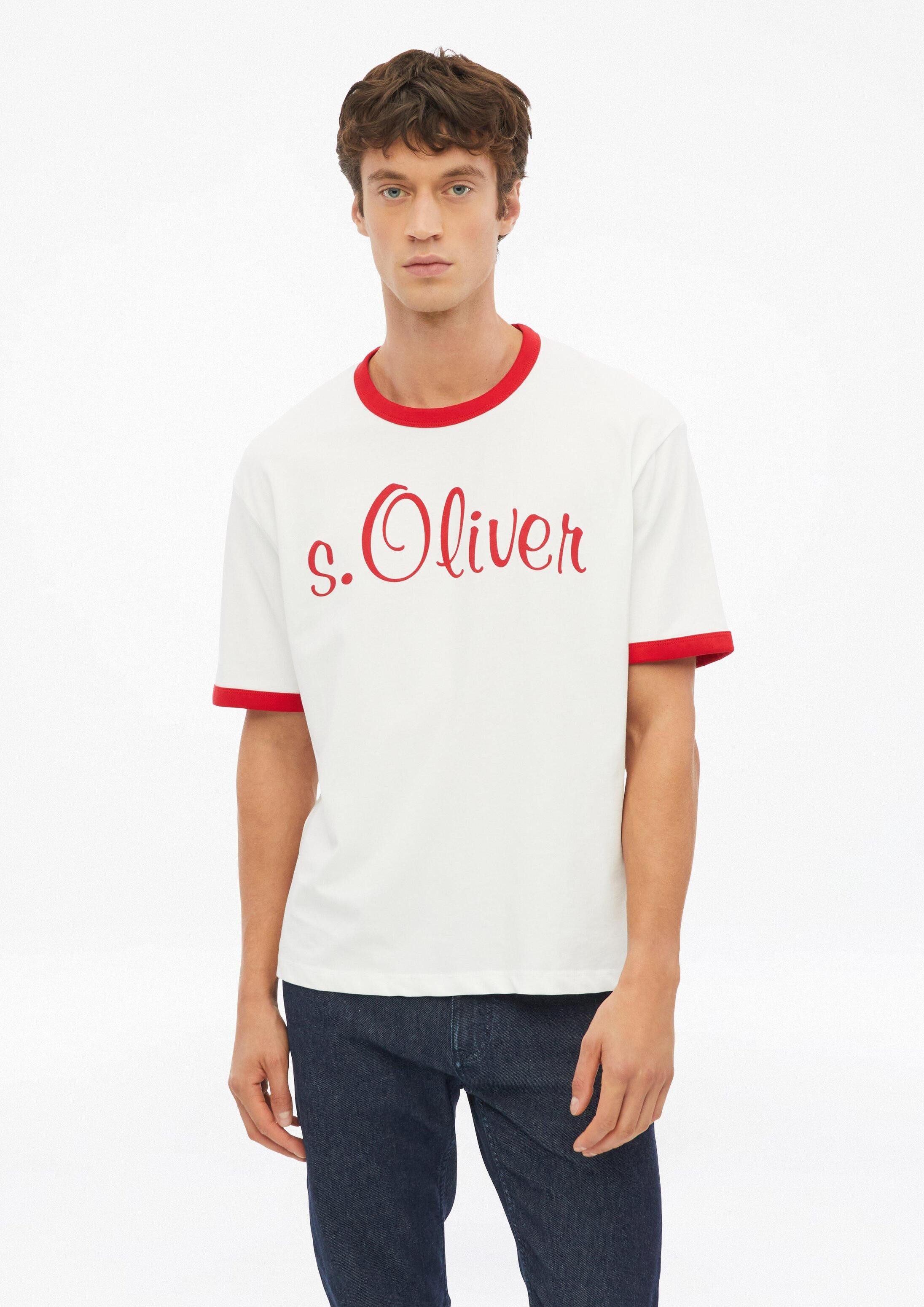 s.Oliver Kurzarmshirt T-Shirt Modern Fit T-Shirt mit Logo