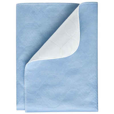 Inkontinenzauflage PFLEGE POINT® Inkontinenz-Mehrwegunterlage kochfest blau-weiß 75x85 cm PFLEGE POINT