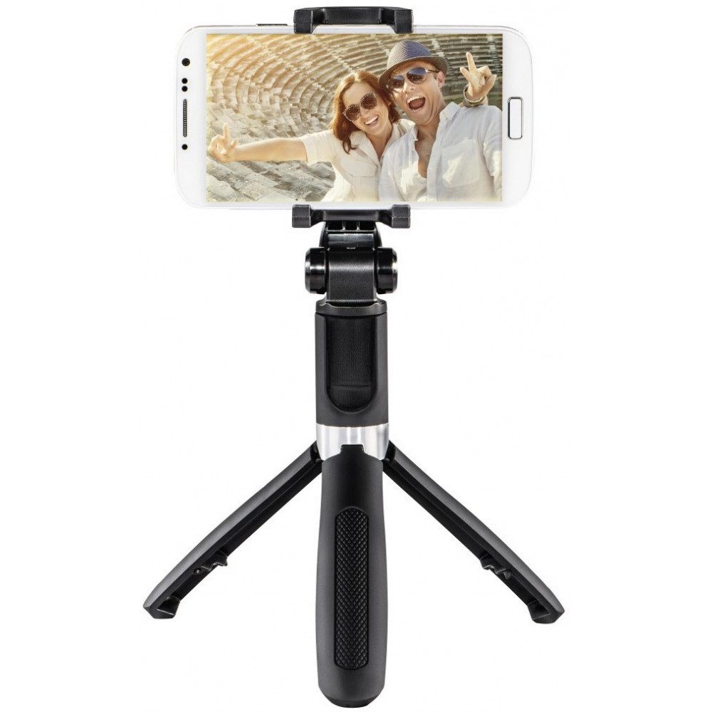 Hama Halterung Hama Selfie Funstand 57 BT Stativ Selfie-Stick, (Selfie-Stab mit Stativ und Bluetooth, Selfie-Stab mit Stativ und Bluetooth)