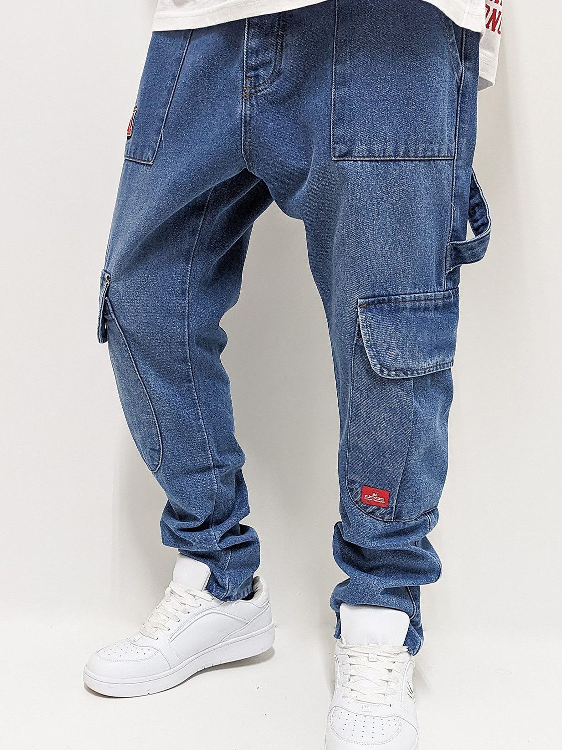 DADA Supreme Regular-fit-Jeans Baggy Denim Pants mit Logo Stitching Worker günstig online kaufen