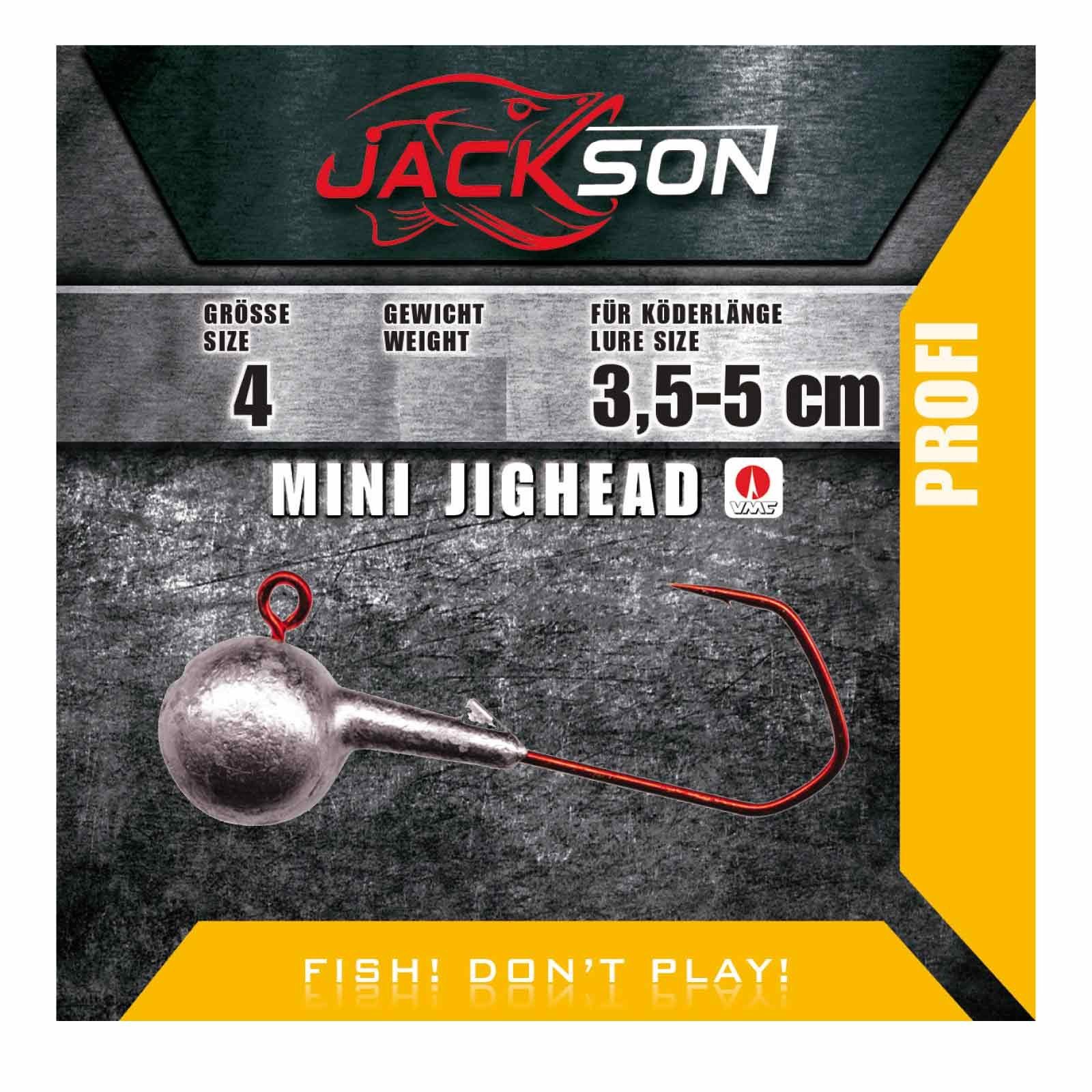 Jackson Fishing Jighaken, Jackson VMC Mini Jighead Größe 4 5g 5 Stk. Jigkopf Jighaken