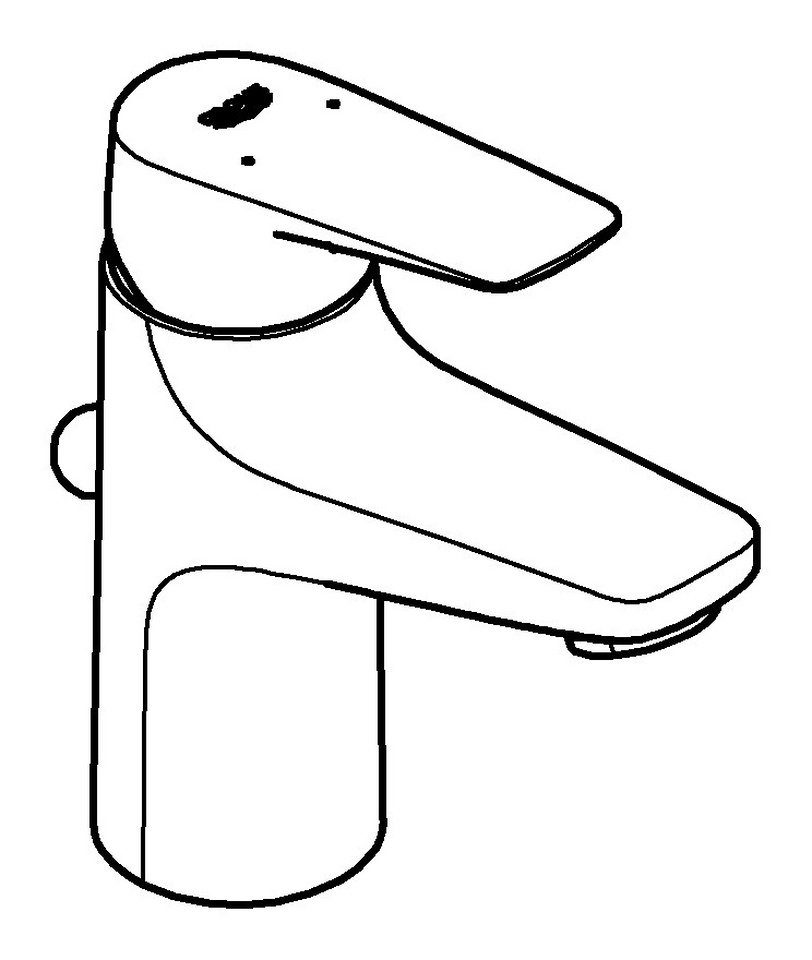 S-Size BauFlow Einhand Grohe Chrom Zugstangen-Ablaufgarnitur - mit Waschtischarmatur