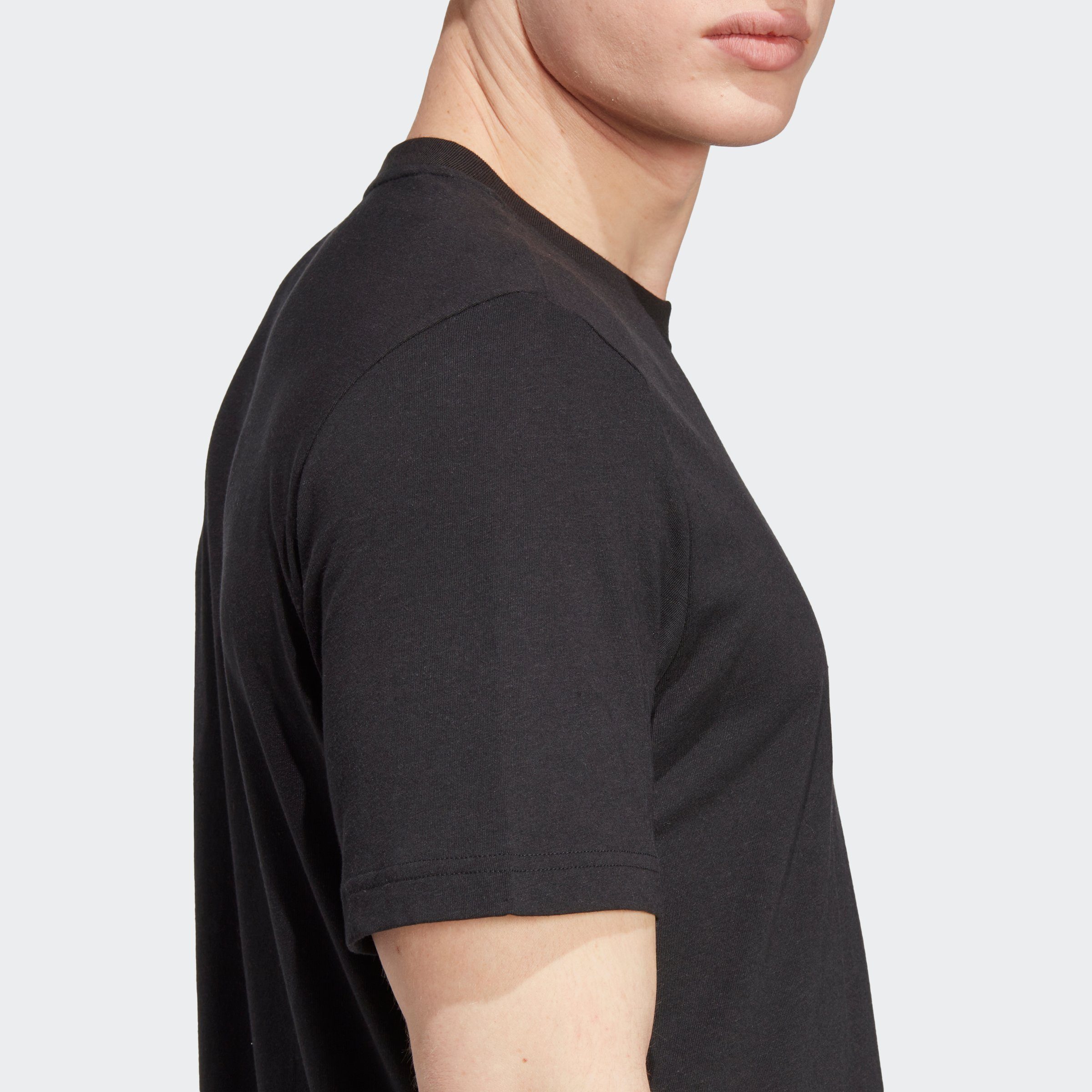 Black HEMP adidas T-Shirt Originals MADE ESSENTIALS+ WITH