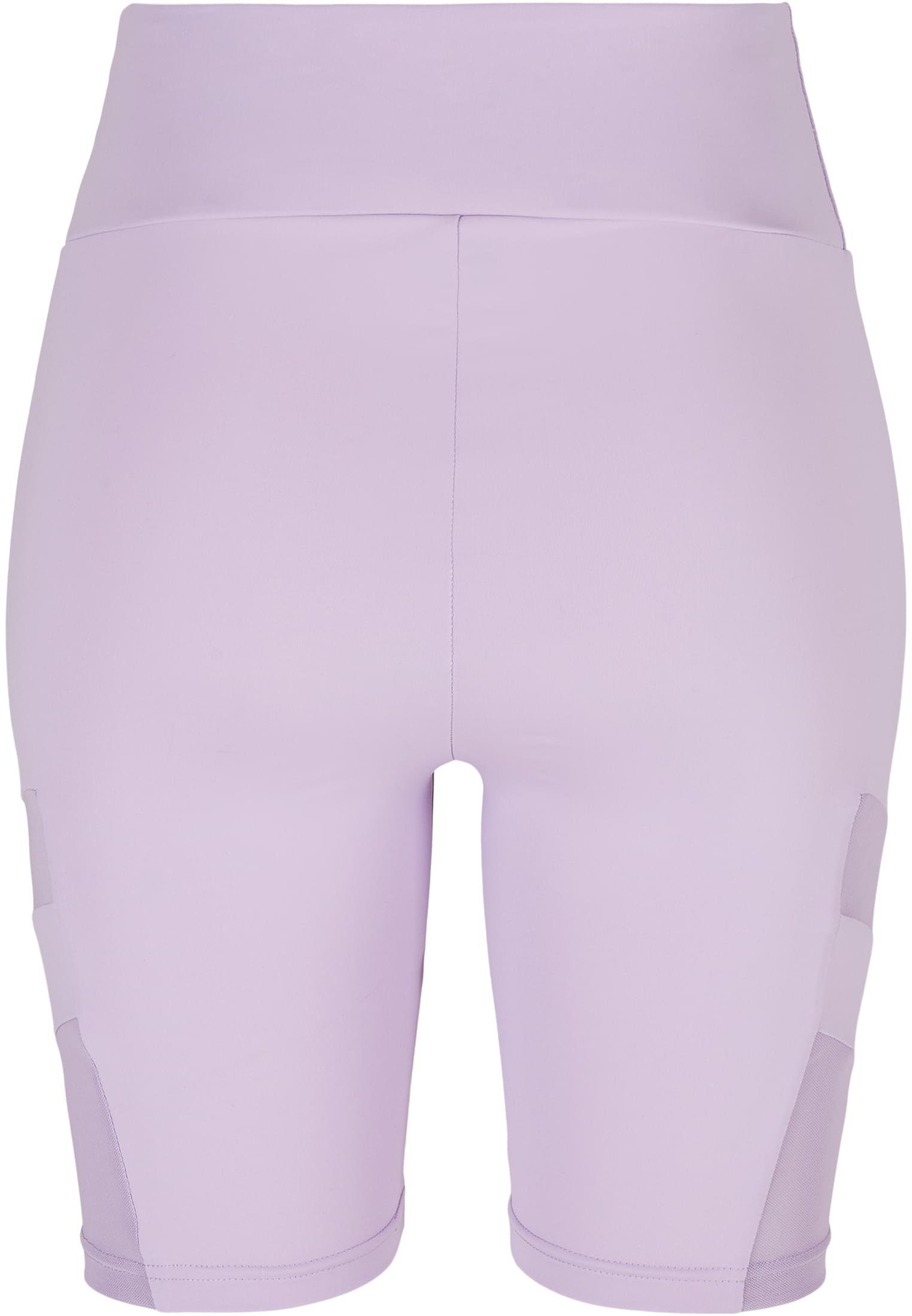 Mesh Ladies Stoffhose Waist (1-tlg) Shorts CLASSICS URBAN Cycle Tech Damen High lilac