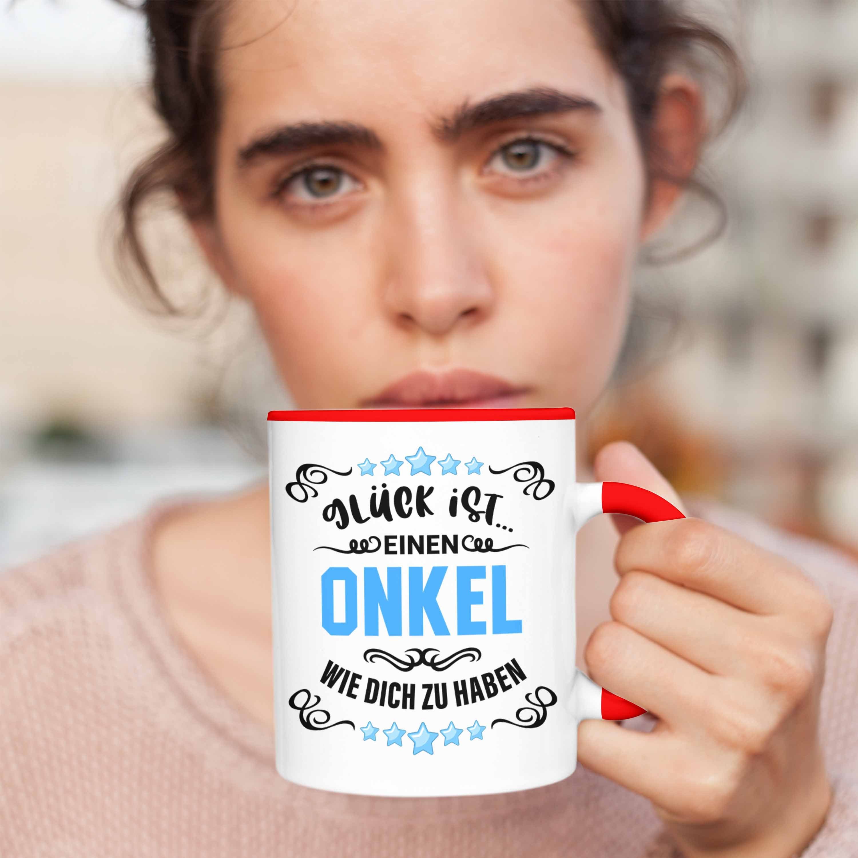 Onkel Onkel Geschenk - für Trendation Bester Geschenkidee Tasse Neffe Nichte Lustige von Spruch Geschenke Nichten Tasse Rot Trendation