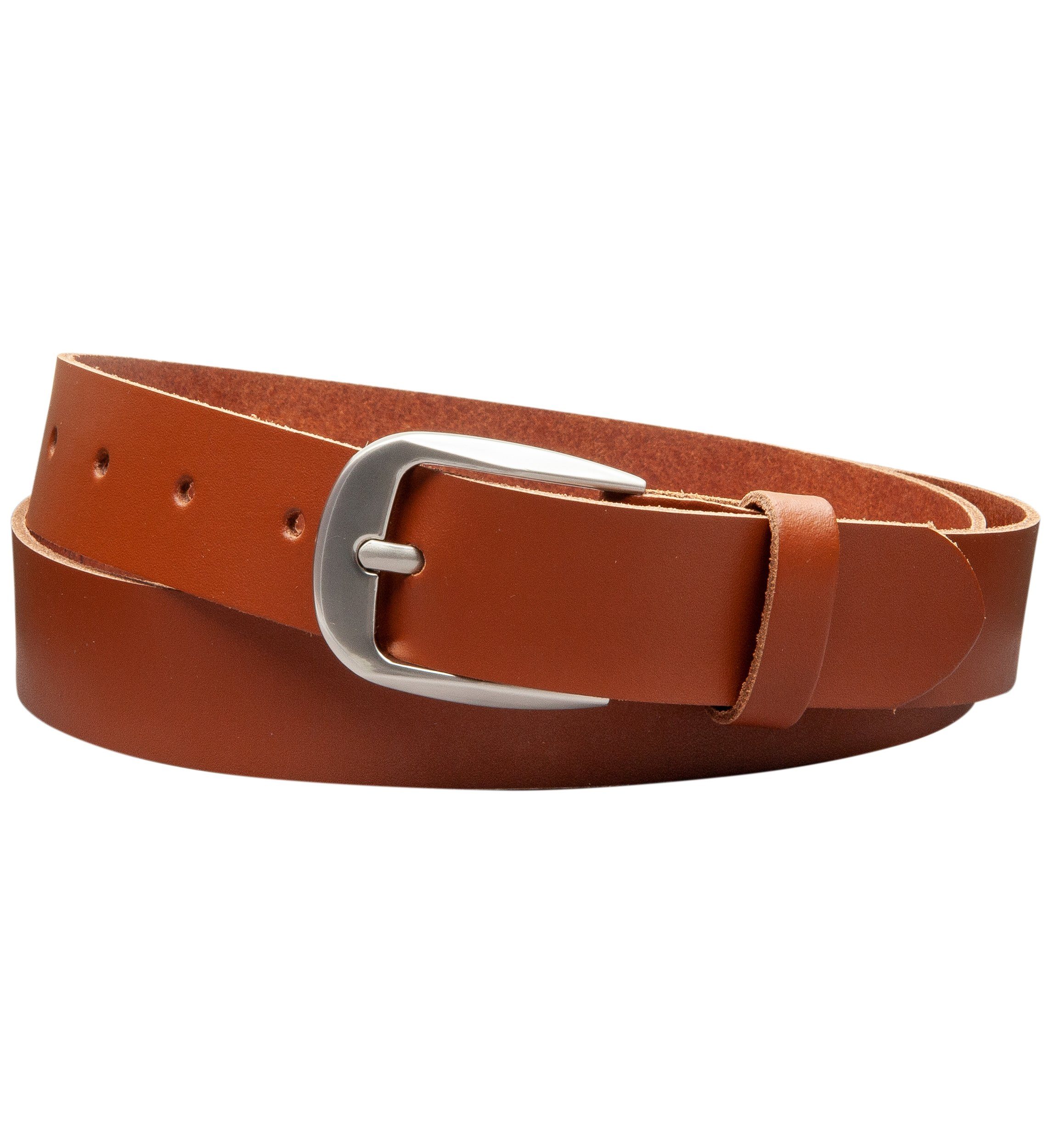 COLOGNEBELT Ledergürtel C2-SL Schlicht dennoch modern mit Dornschließe, MADE IN GERMANY