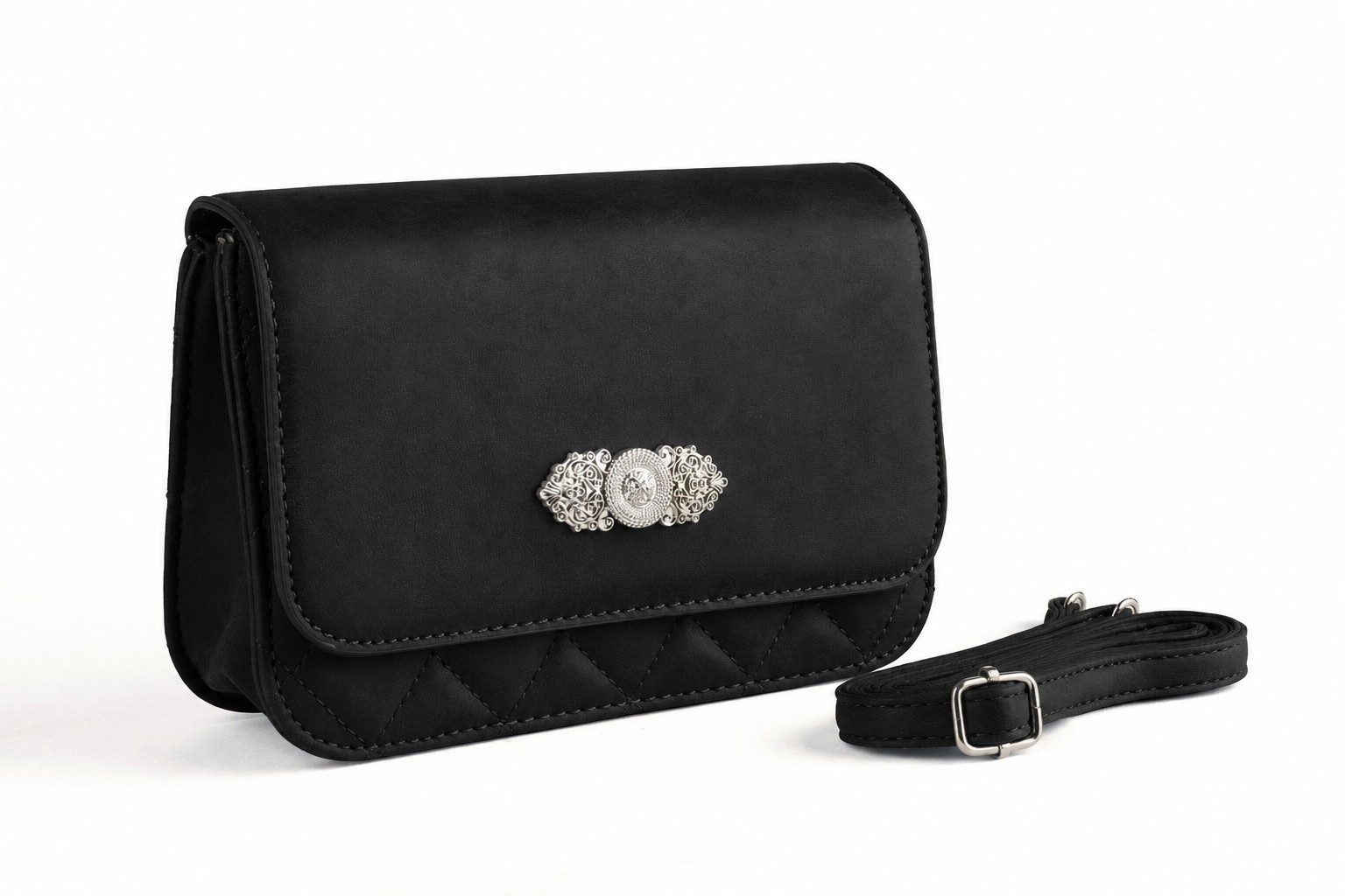 Der Trachtler Trachtentasche Damen Dirndltasche mit Zierteil, - stilvolles Trachten-Accessoire