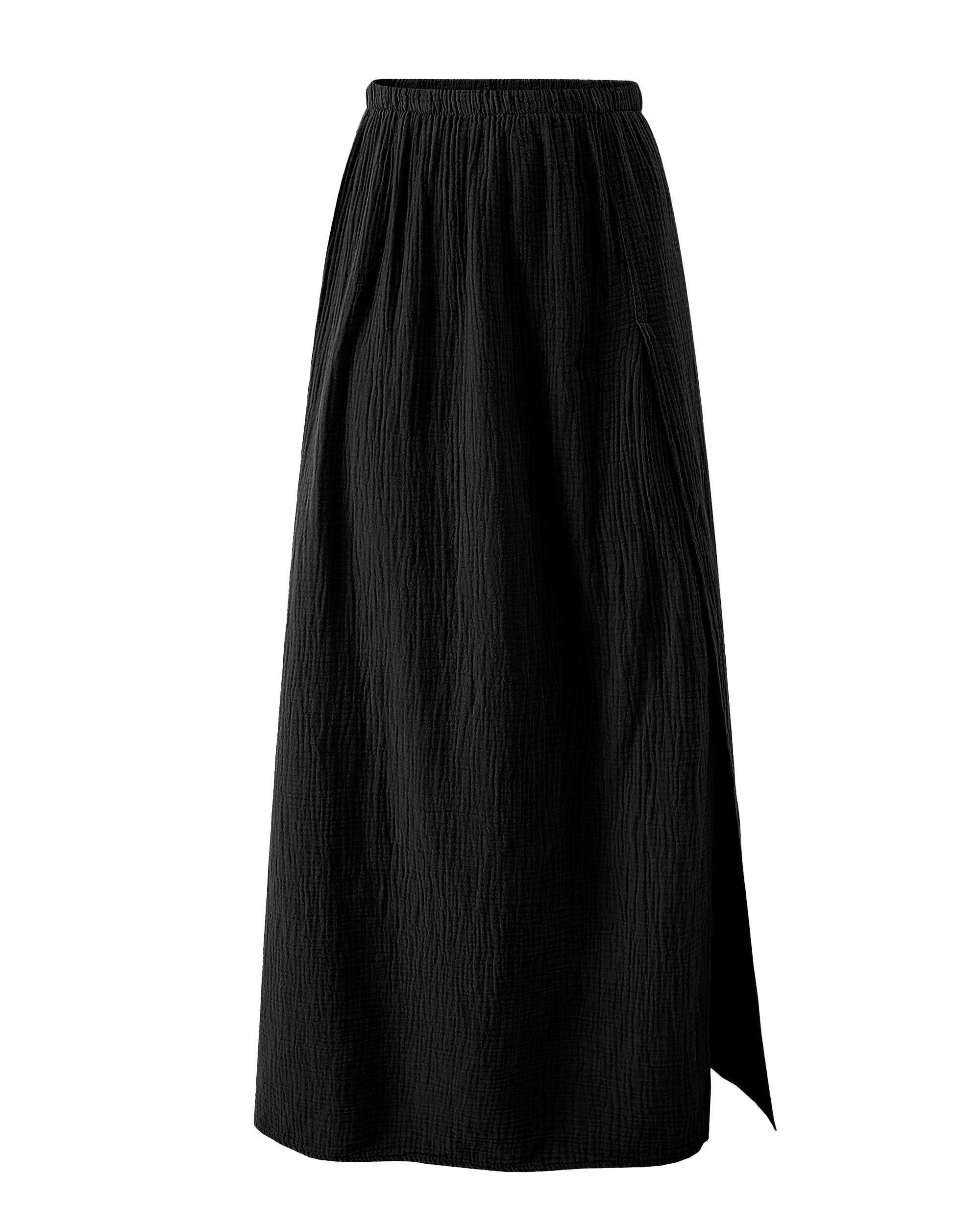 SASSYCLASSY Maxirock Langer Musselin Rock mit günstig online kaufen